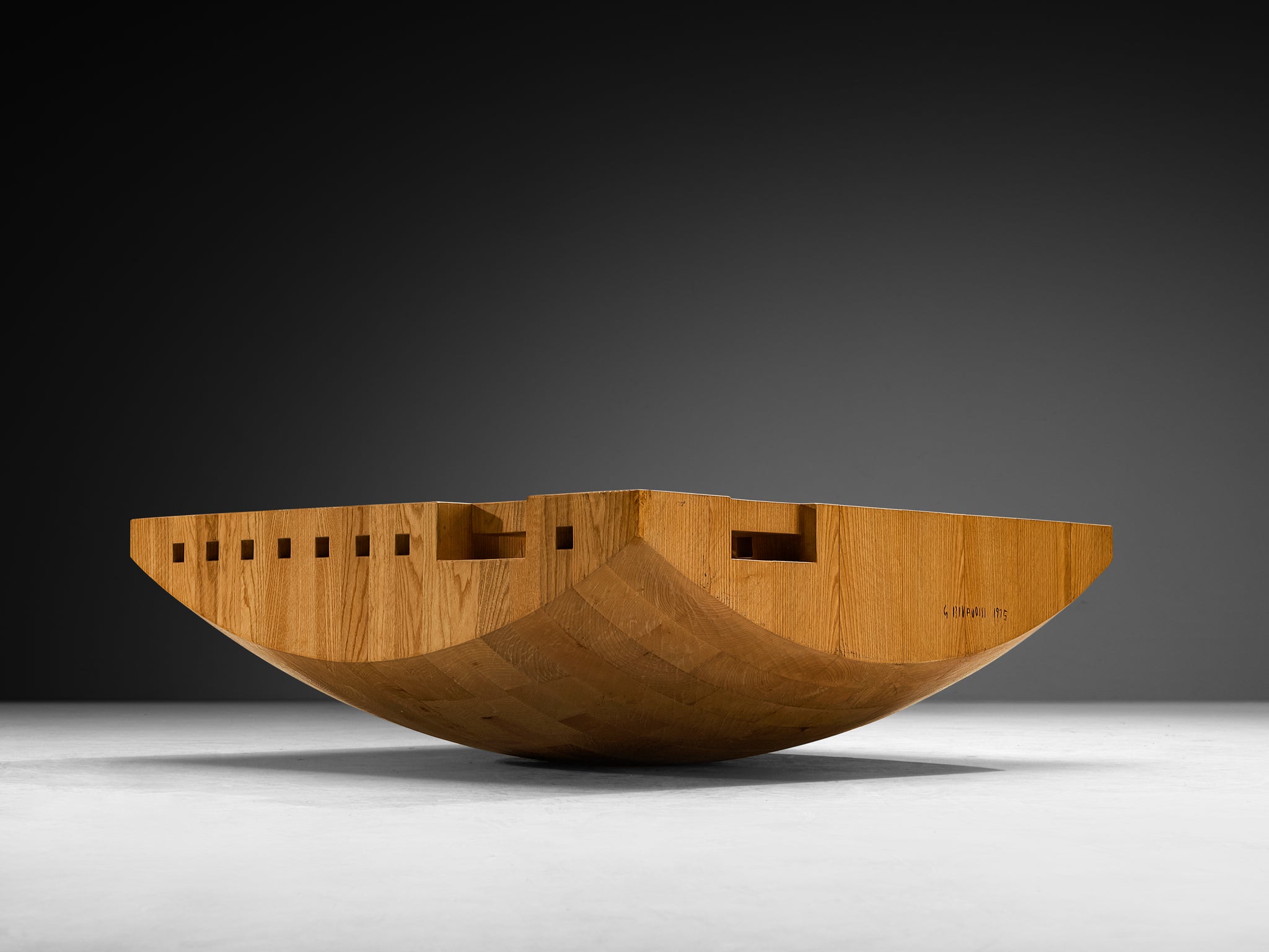 Rare Giuseppe Rivadossi 'Blocco Galla' Coffee Table in Ash Tables Morentz
