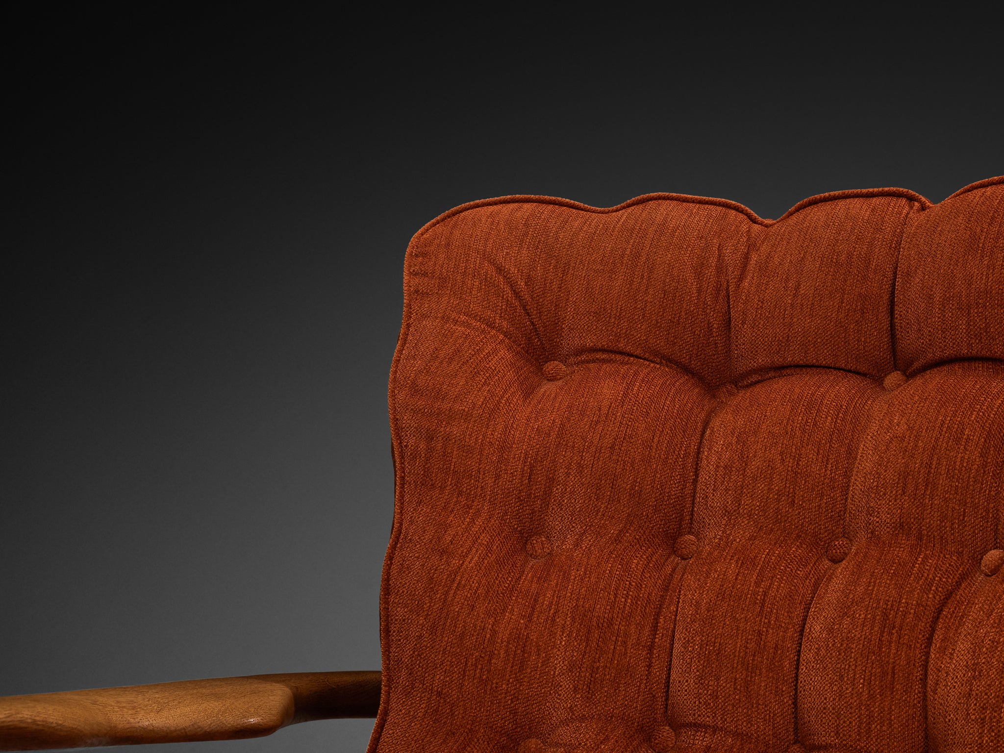 Guillerme & Chambron 'Romeo' Lounge Chair in Solid Oak Seating Morentz