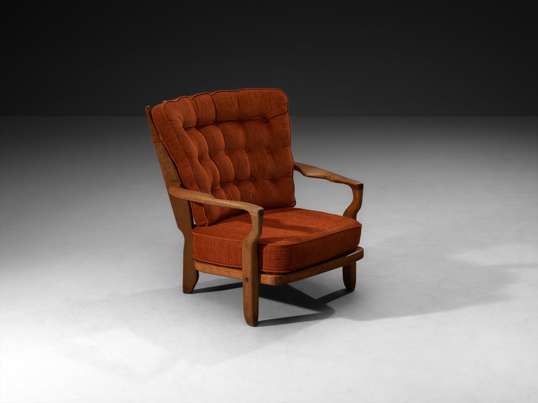 Guillerme & Chambron 'Romeo' Lounge Chair in Solid Oak Seating Morentz