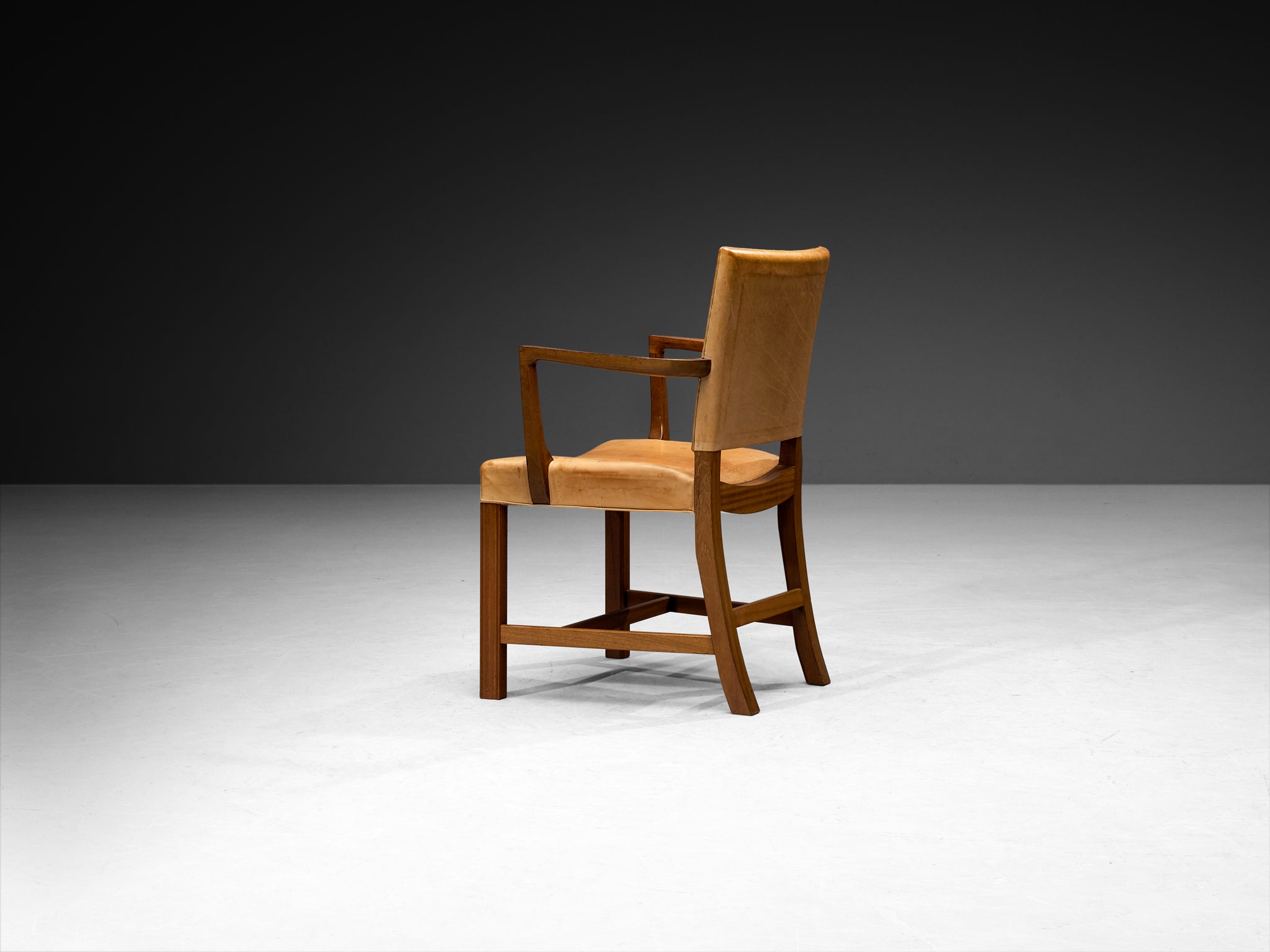 Kaare Klint for Rud. Rasmussens Snedkerier Set of Four '3758A' Armchairs in Mahogany and Leather Seating Morentz