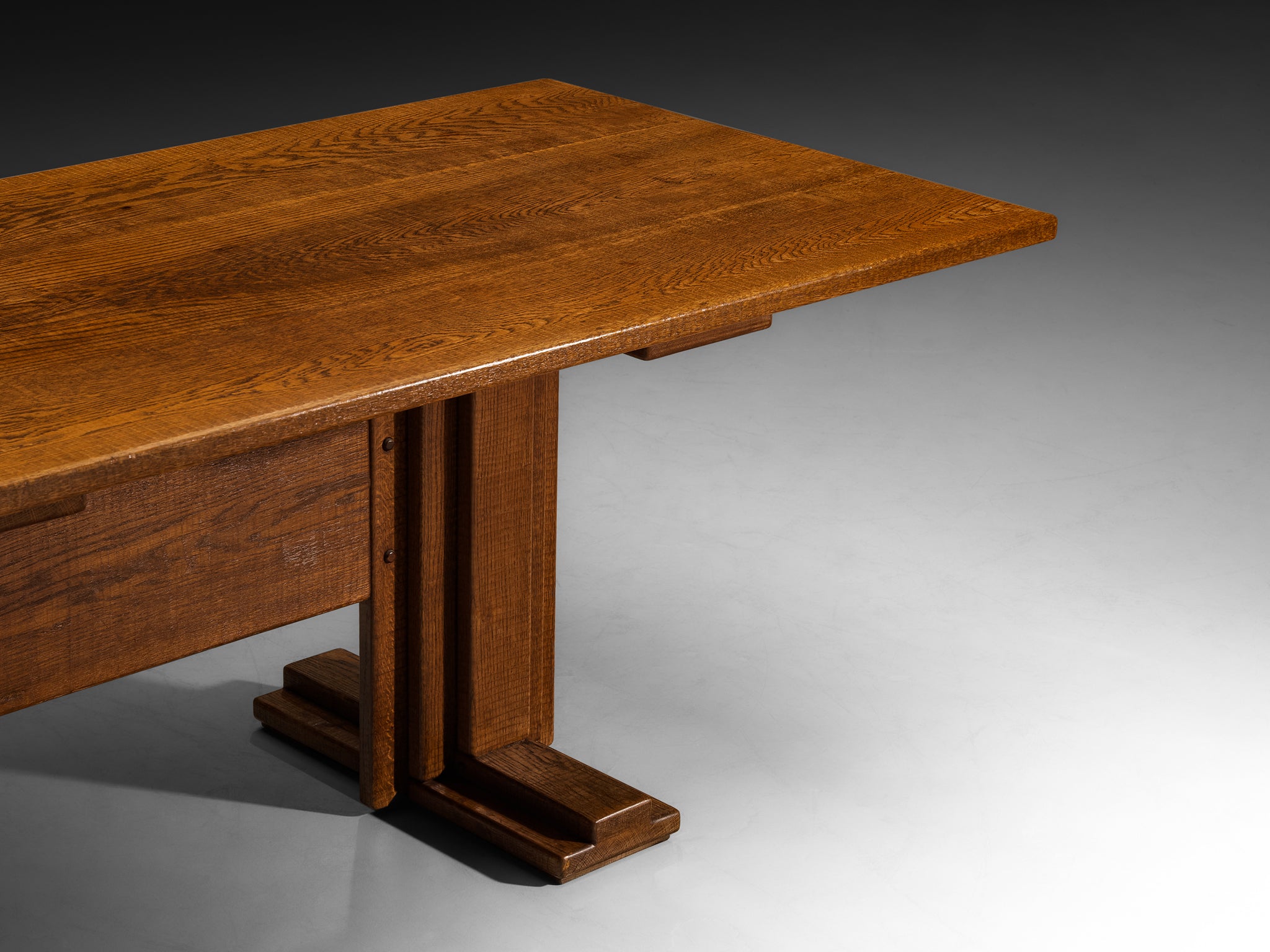 Giuseppe Rivadossi for Officina Rivadossi Trestle Dining Table in Oak Tables Morentz