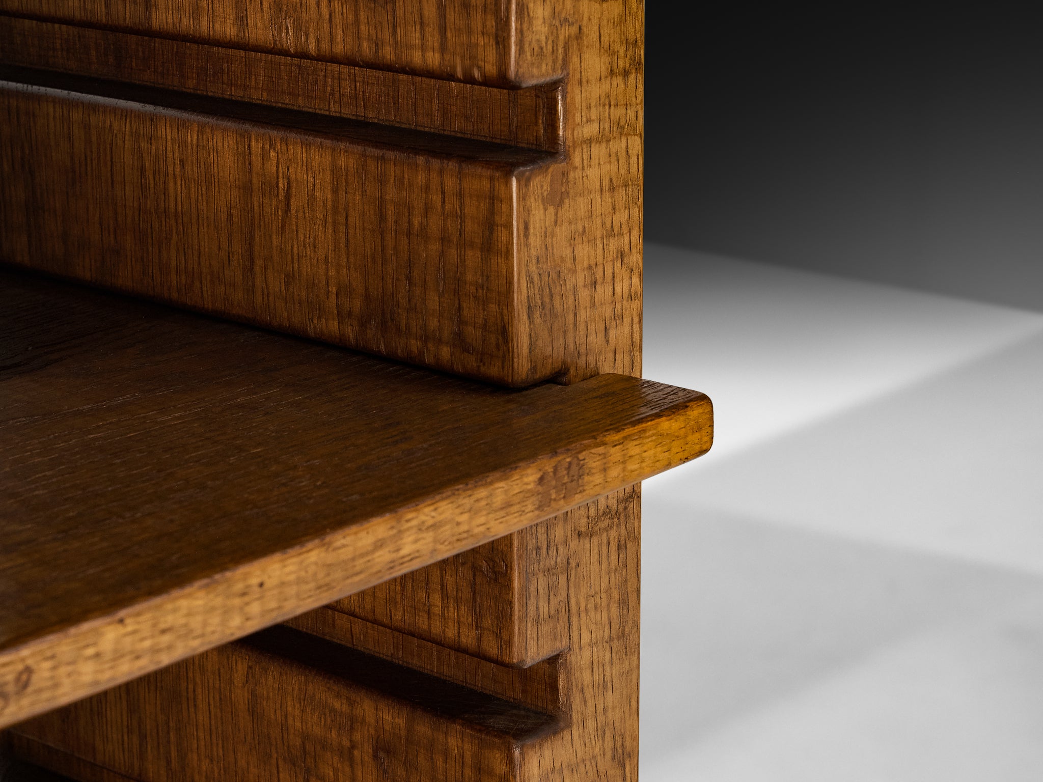 Free-Standing Double-Sided Bookcase and Room Divider in Oak by Giuseppe Rivadossi Case pieces and storage cabinets Morentz