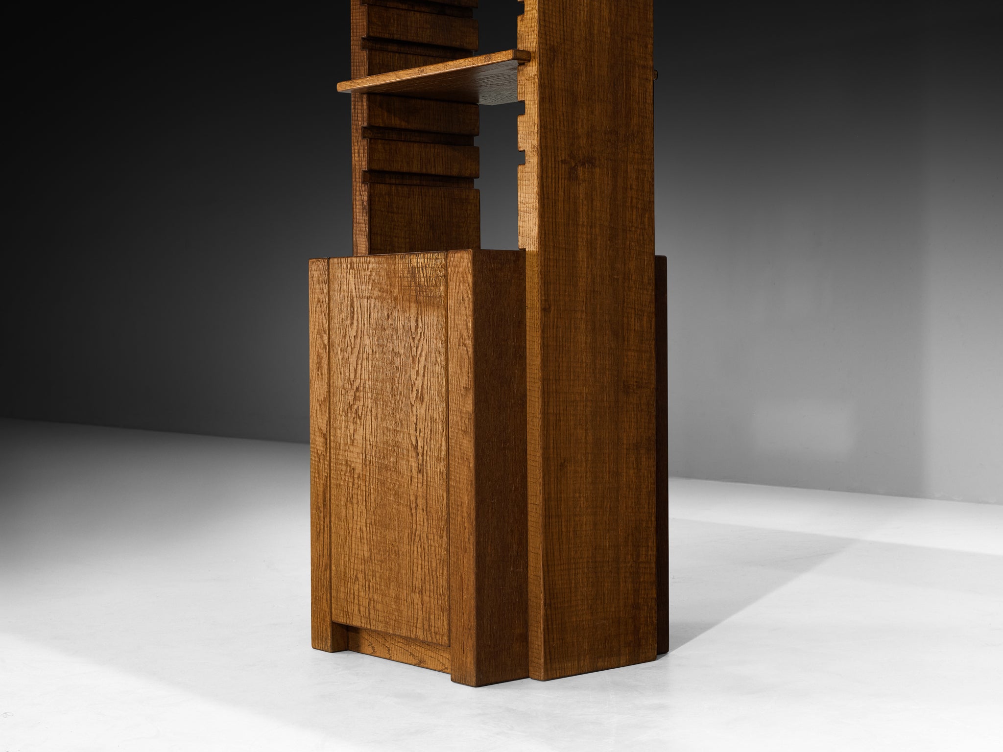Free-Standing Double-Sided Bookcase and Room Divider in Oak by Giuseppe Rivadossi Case pieces and storage cabinets Morentz