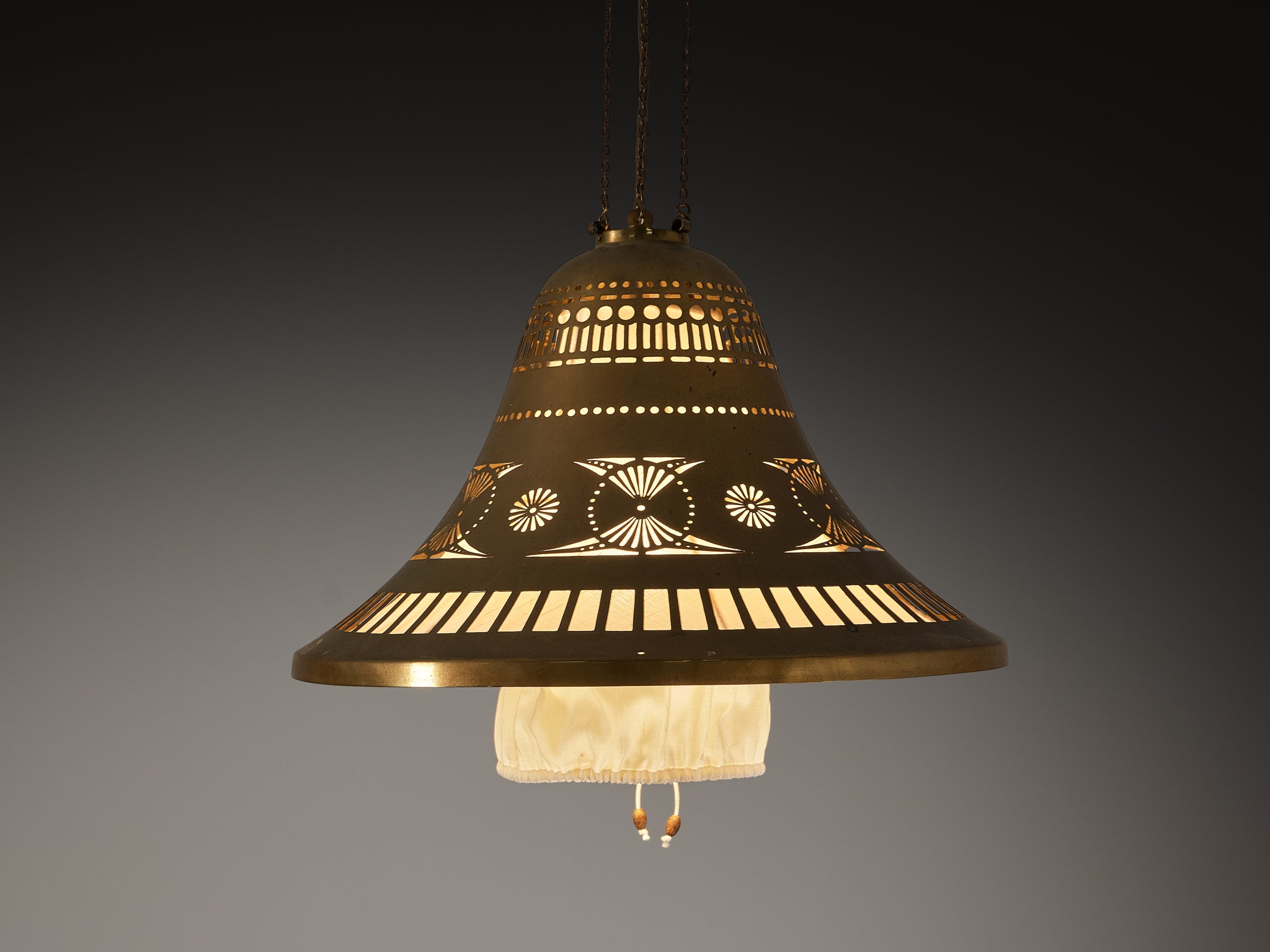 Rare Jac. van den Bosch for 't Binnenhuis Arts & Crafts Chandelier in Brass Lighting Morentz
