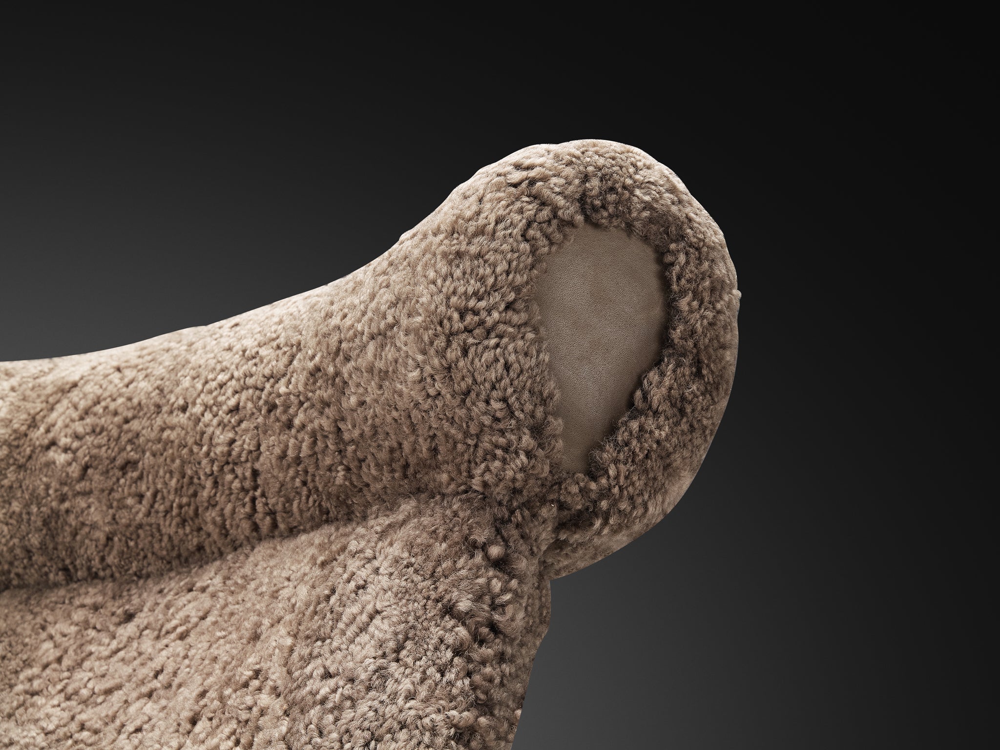 Illum Wikkelsø 'Ox' Lounge Chair in Grey Sheepskin Seating Morentz