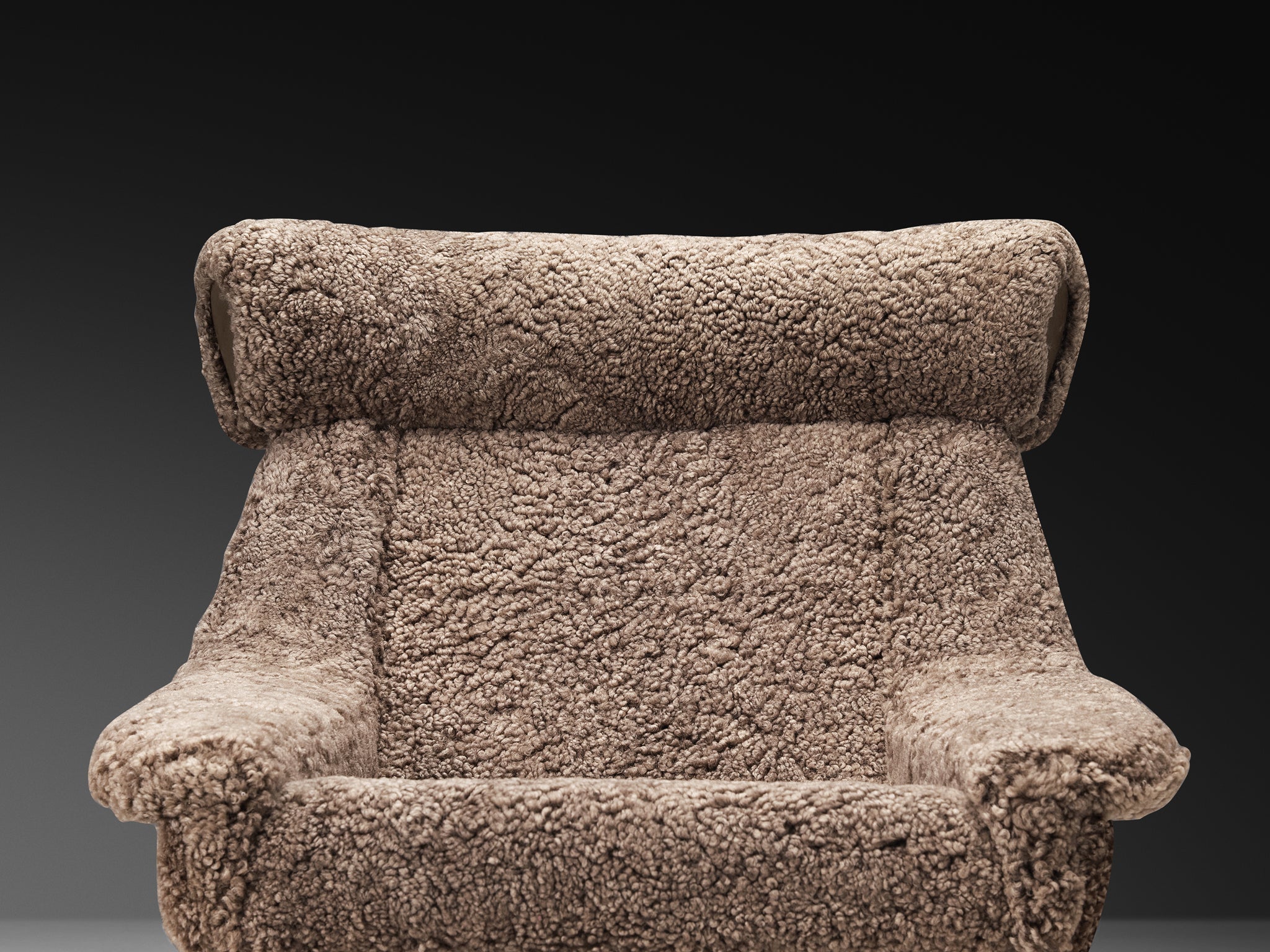 Illum Wikkelsø 'Ox' Lounge Chair in Grey Sheepskin Seating Morentz