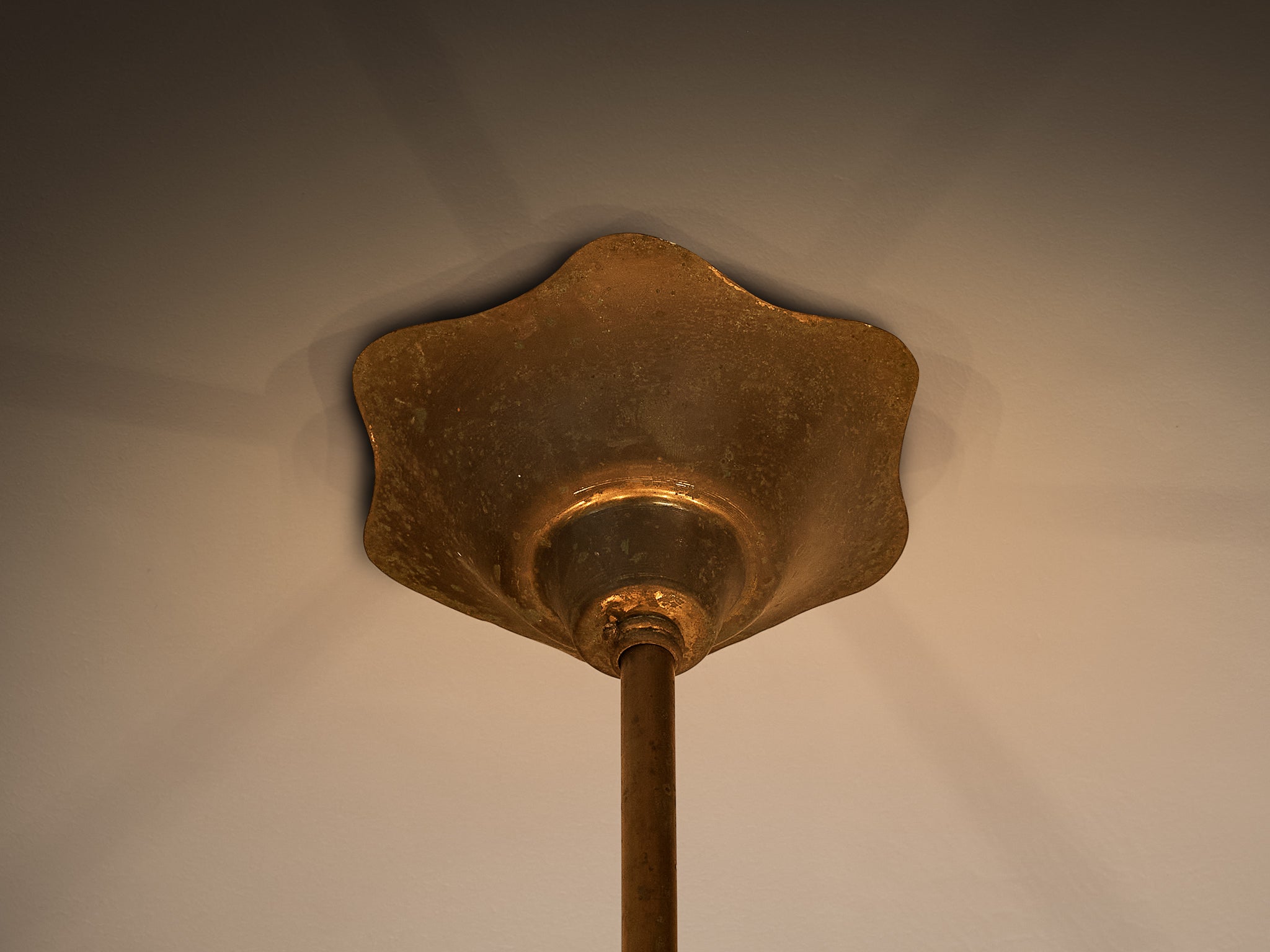 Italian Art Deco Murano Glass Chandelier with Star Ceiling Accent Lighting Morentz