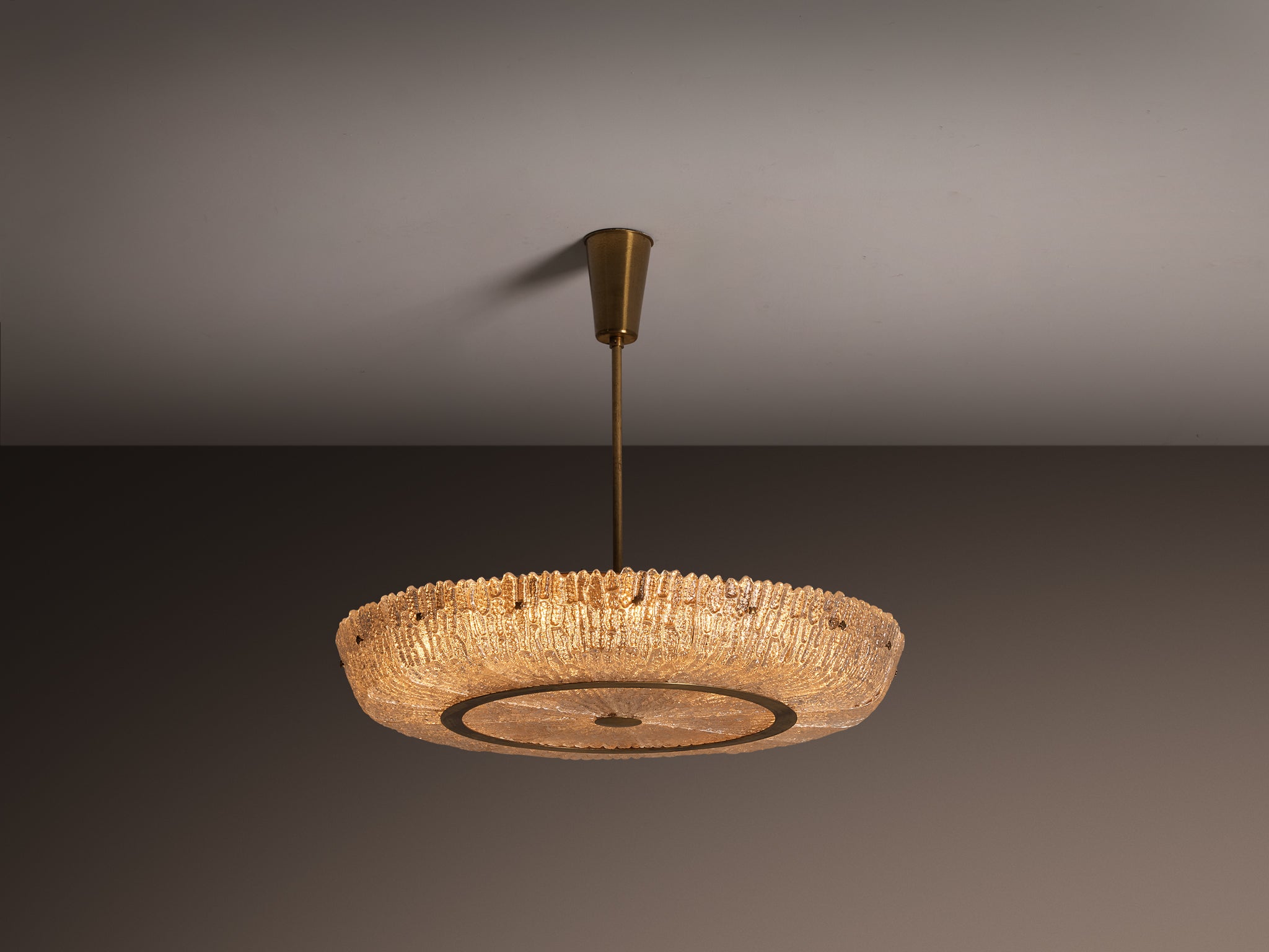 Exceptionally Large-Scaled Carl Fagerlund for Orrefors Glass Chandelier Lighting Morentz