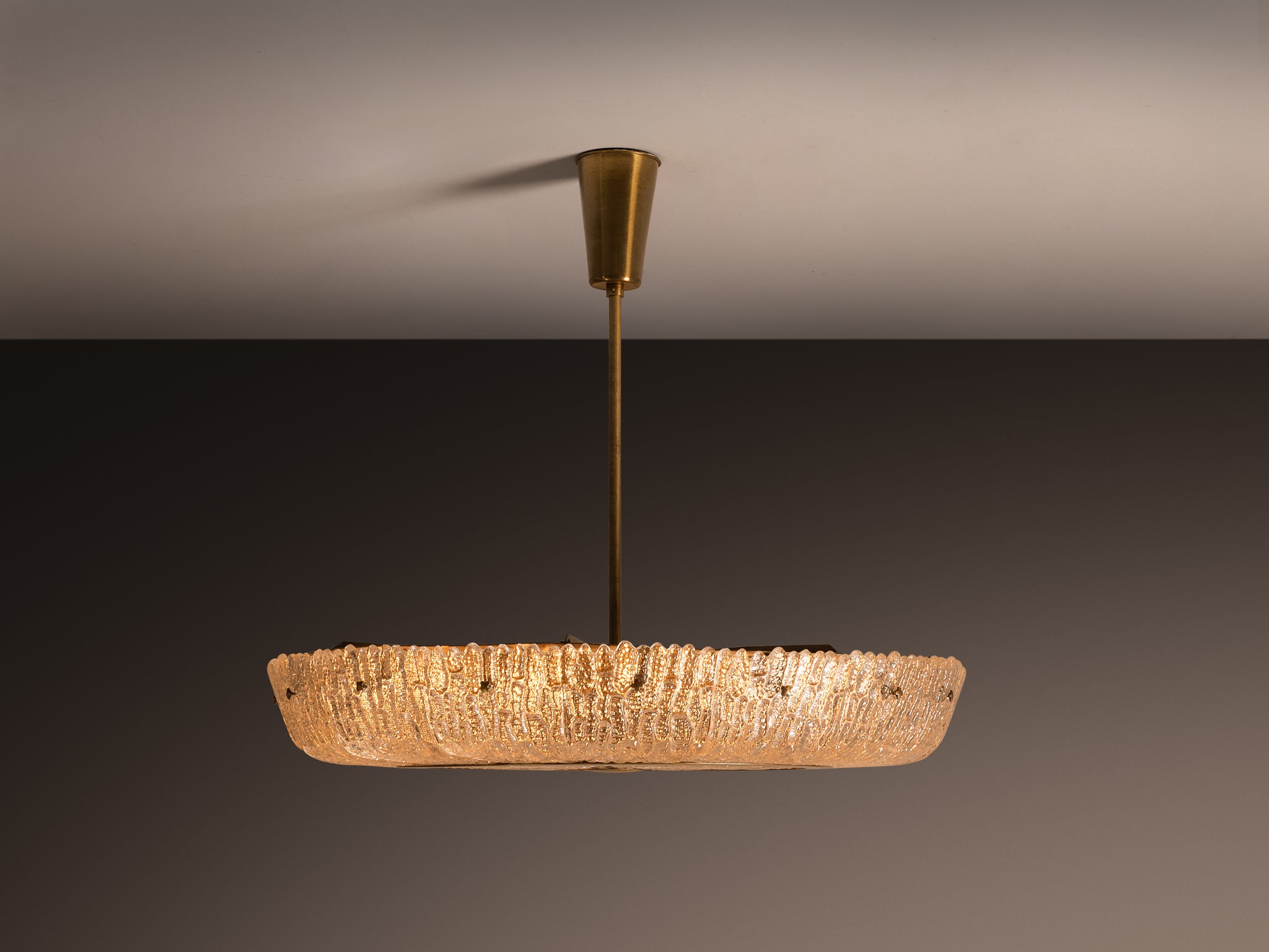 Exceptionally Large-Scaled Carl Fagerlund for Orrefors Glass Chandelier Lighting Morentz