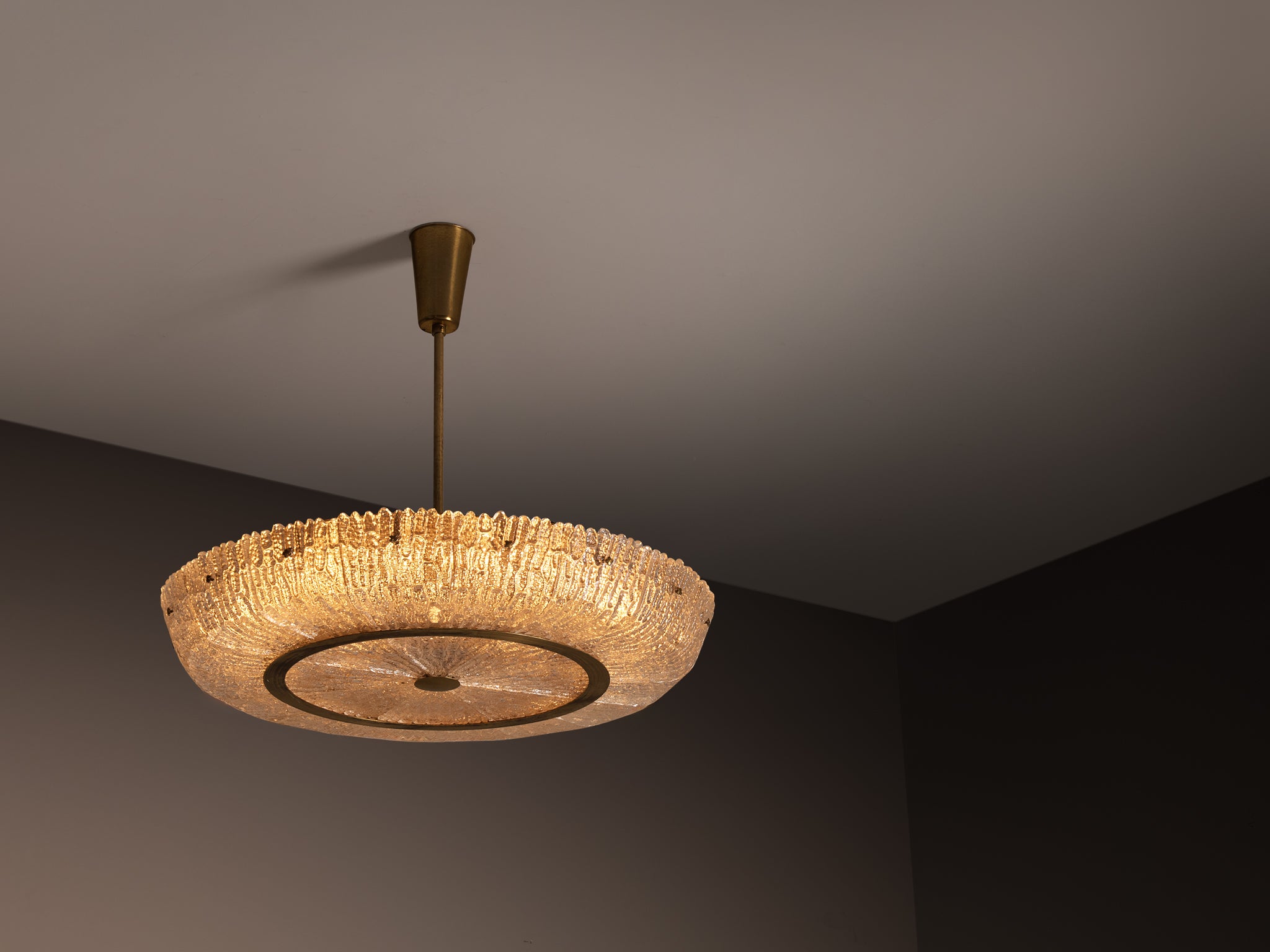 Exceptionally Large-Scaled Carl Fagerlund for Orrefors Glass Chandelier Lighting Morentz