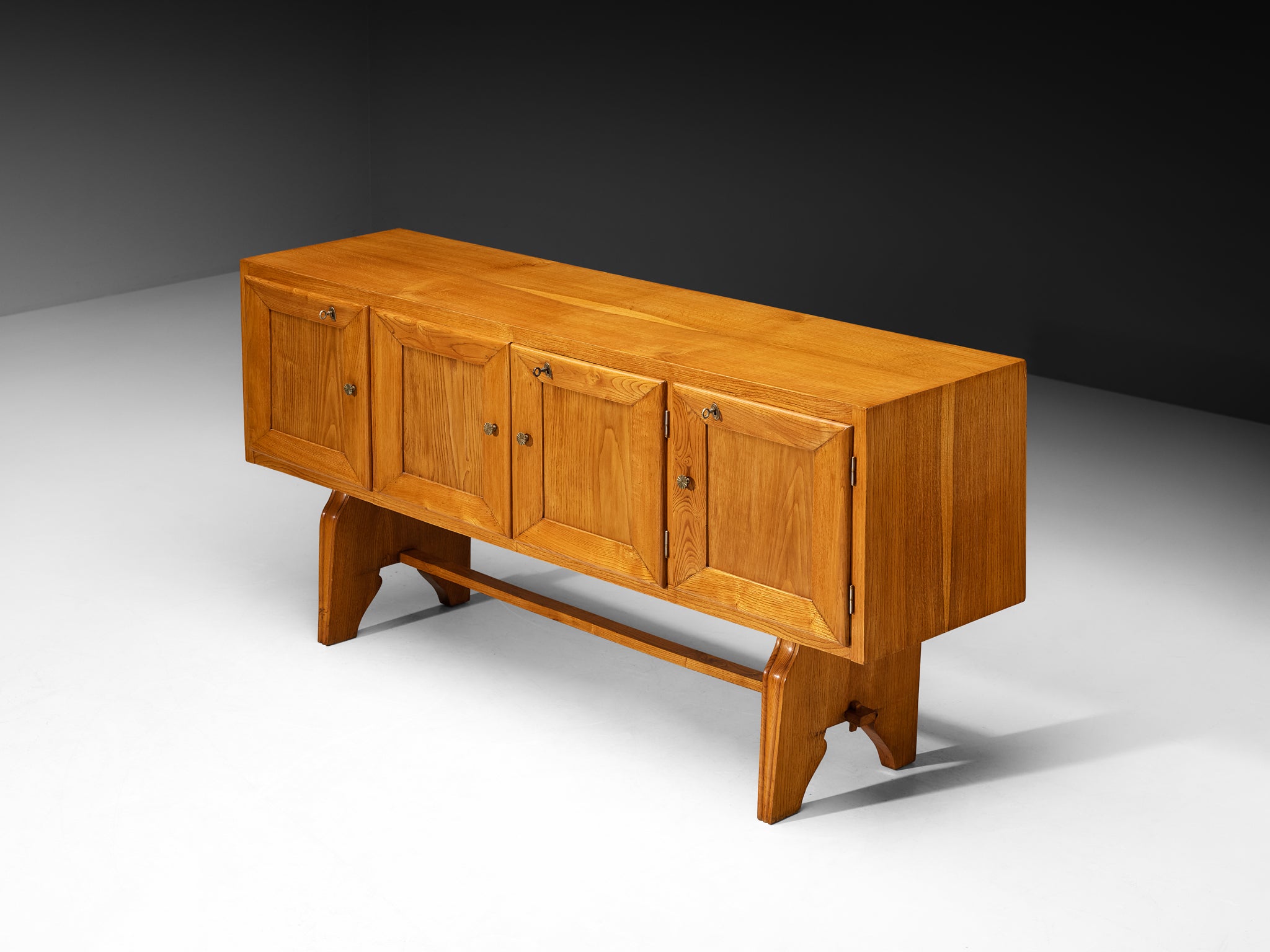 1940s Italian Mid-Century Modern Sideboard in Oak Case pieces and storage cabinets Morentz