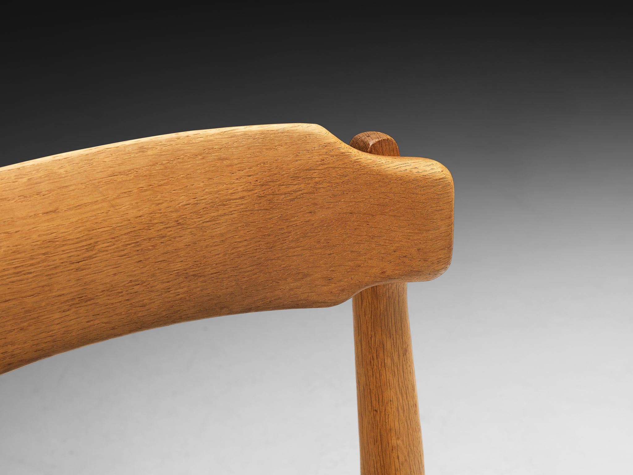 Guillerme & Chambron Set of Four 'Véronique' Dining Chairs in Solid Oak Seating Morentz