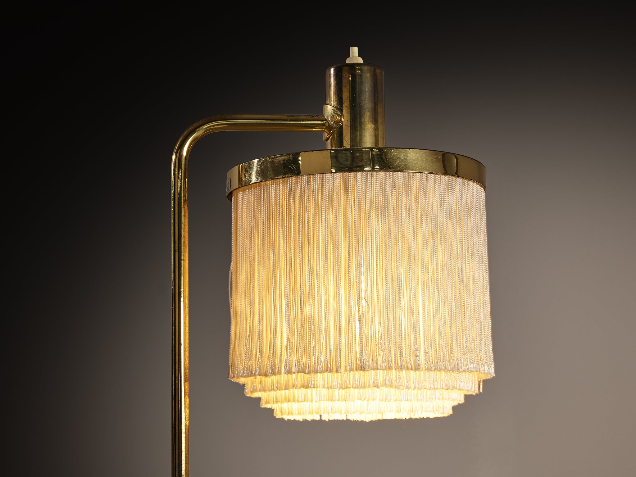Hans-Agne Jakobsson 'Fringe' 'G-109 Floor lamp in Brass and Silk Lighting Morentz