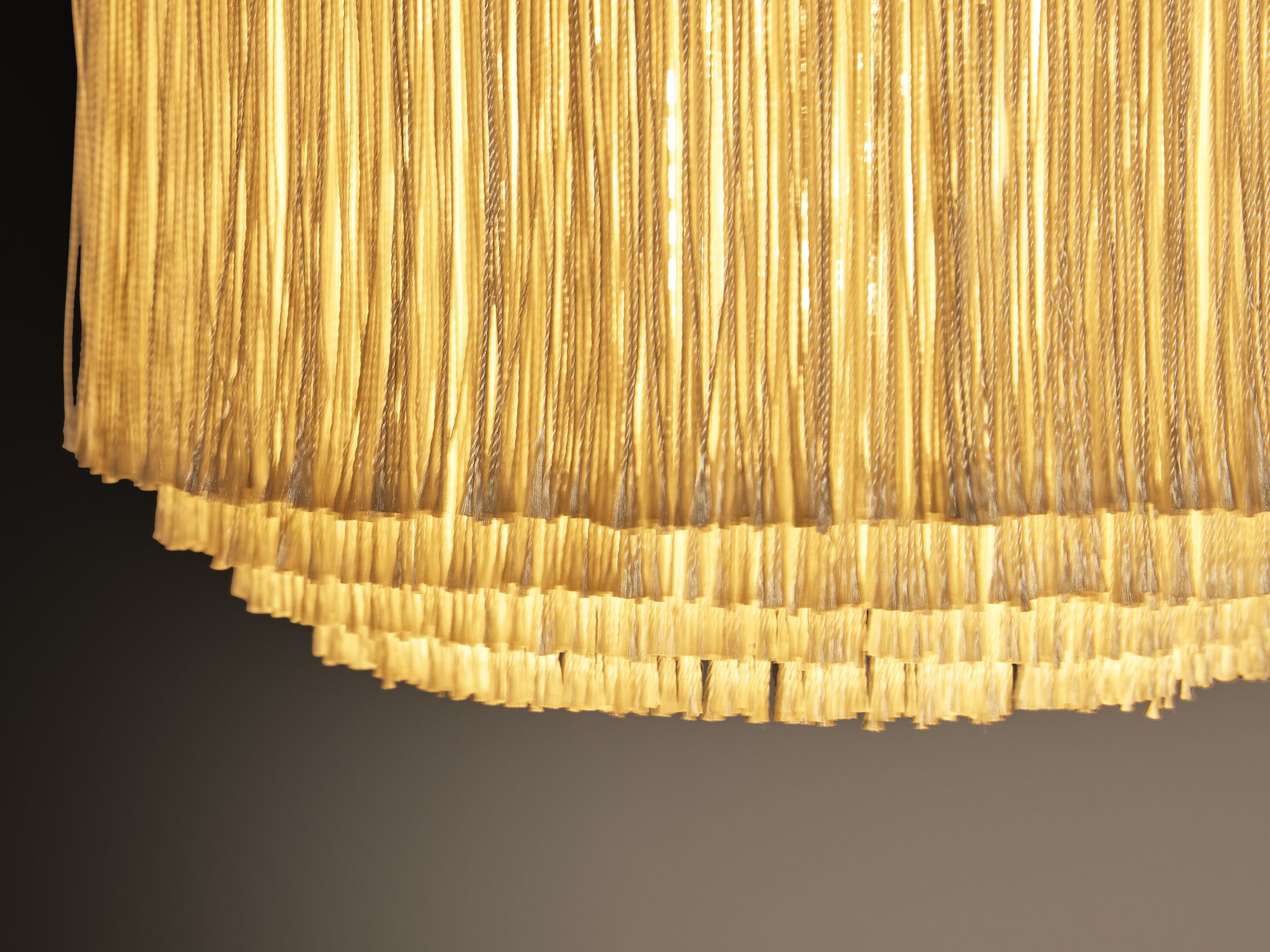 Hans-Agne Jakobsson 'Fringe' 'G-109 Floor lamp in Brass and Silk Lighting Morentz