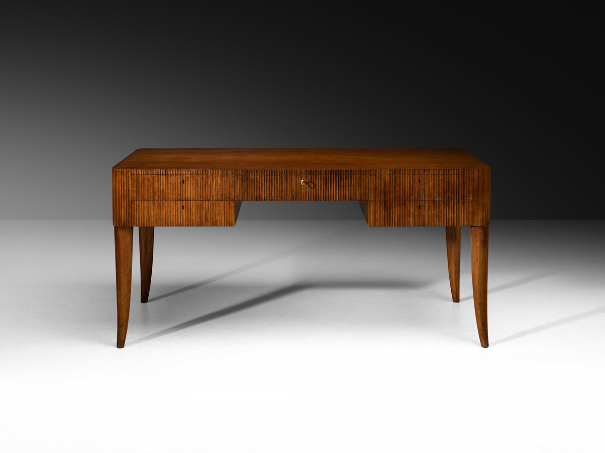 Paolo Buffa for Galdino Maspero Writing Desk in Walnut Tables Morentz