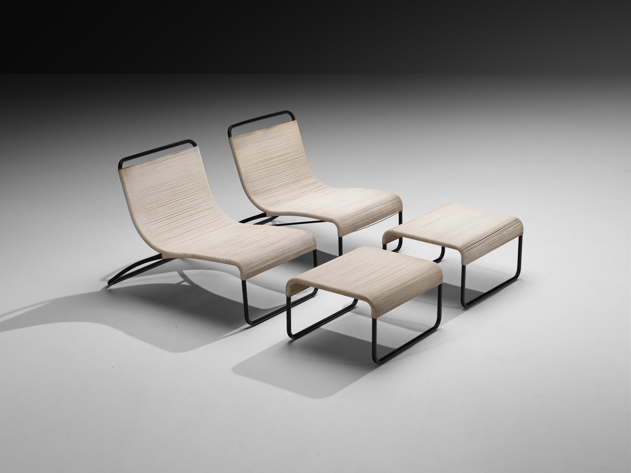 Hendrik Van Keppel & Taylor Green Pair of Lounge Chairs and Ottomans Seating Morentz