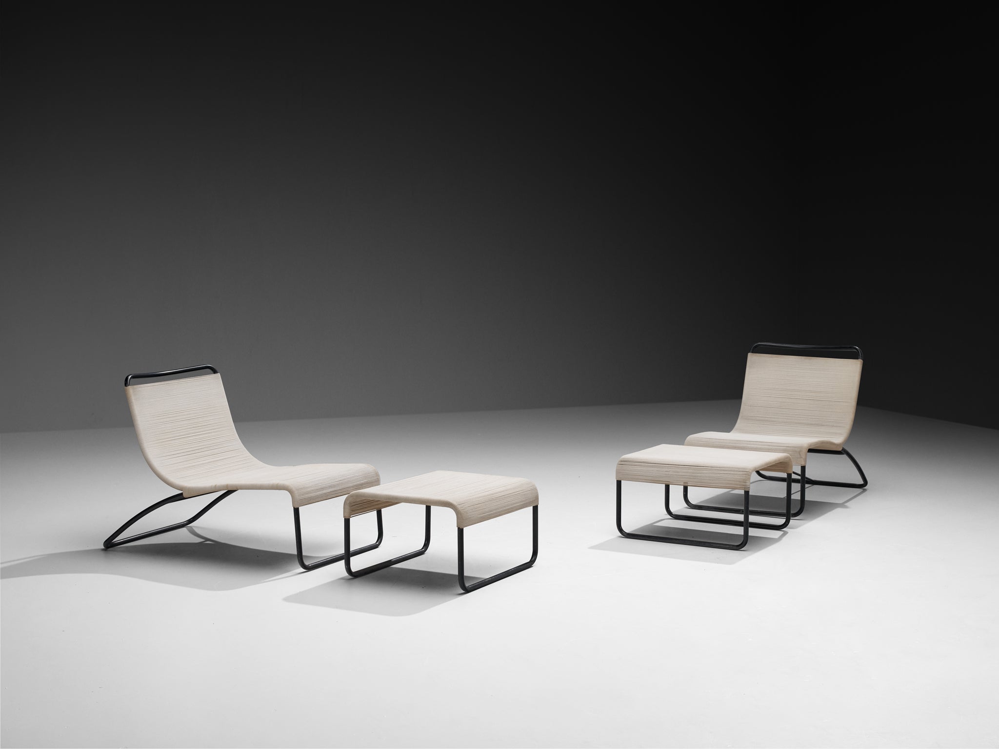 Hendrik Van Keppel & Taylor Green Pair of Lounge Chairs and Ottomans Seating Morentz