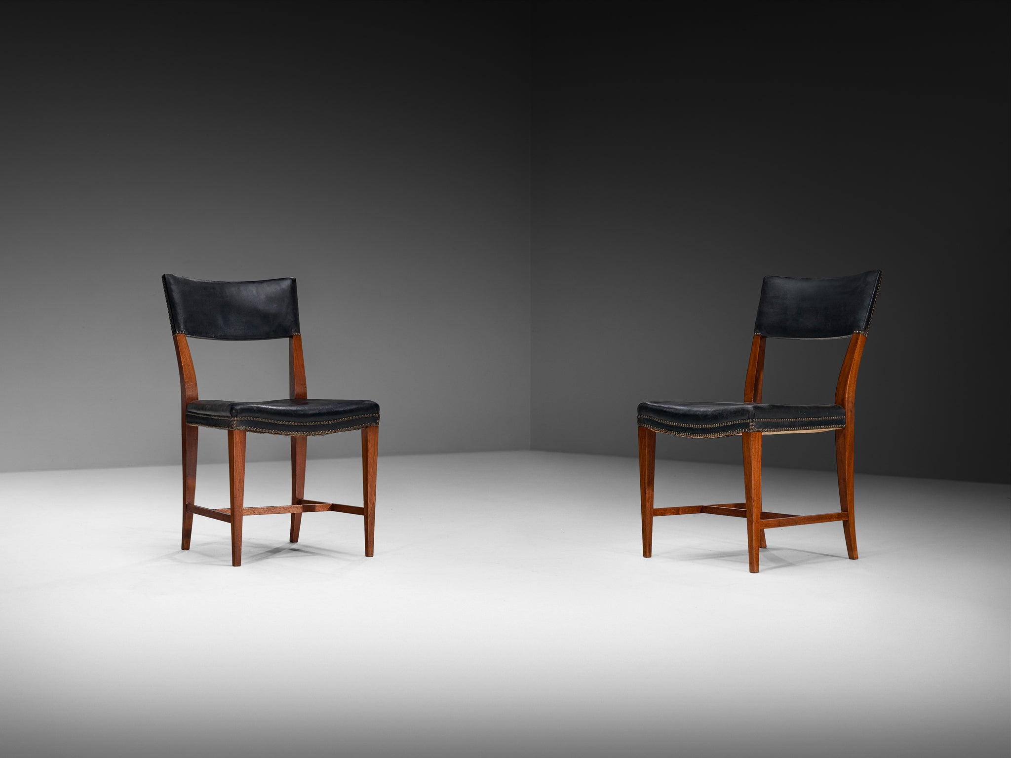 Early Josef Frank for Svenskt Tenn '695' Dining Chairs in Walnut Seating Morentz