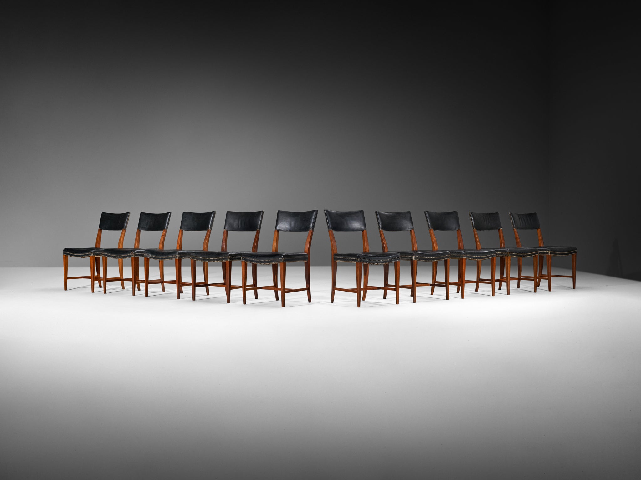 Early Josef Frank for Svenskt Tenn '695' Dining Chairs in Walnut Seating Morentz