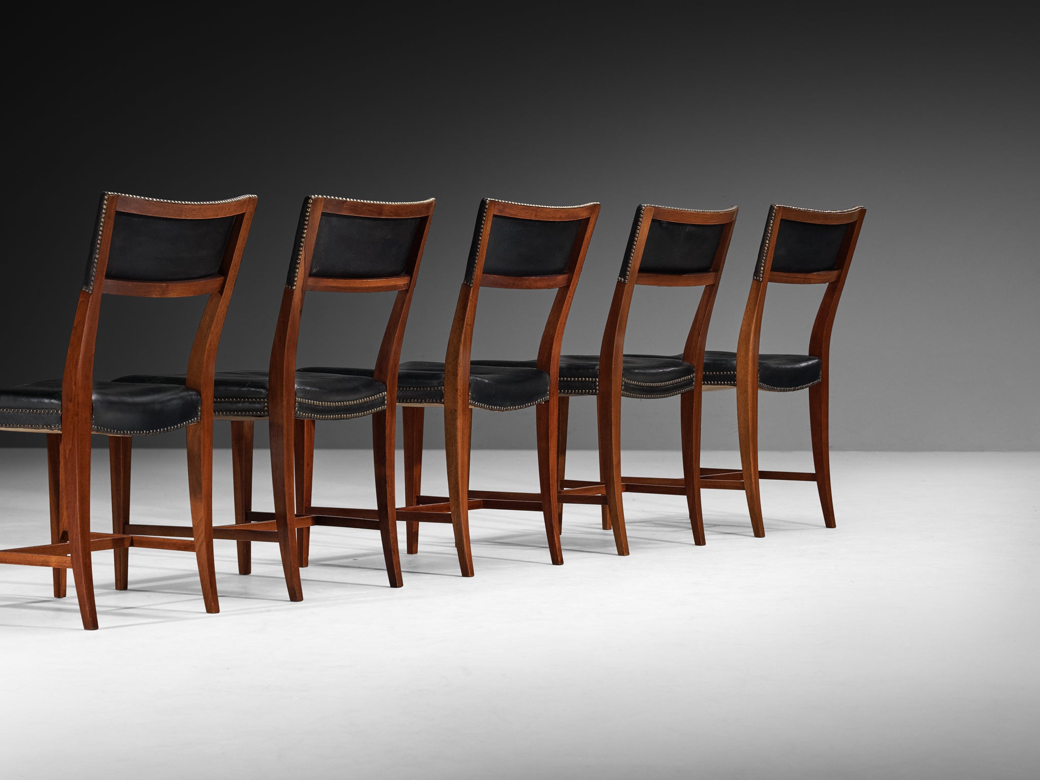 Early Josef Frank for Svenskt Tenn '695' Dining Chairs in Walnut Seating Morentz