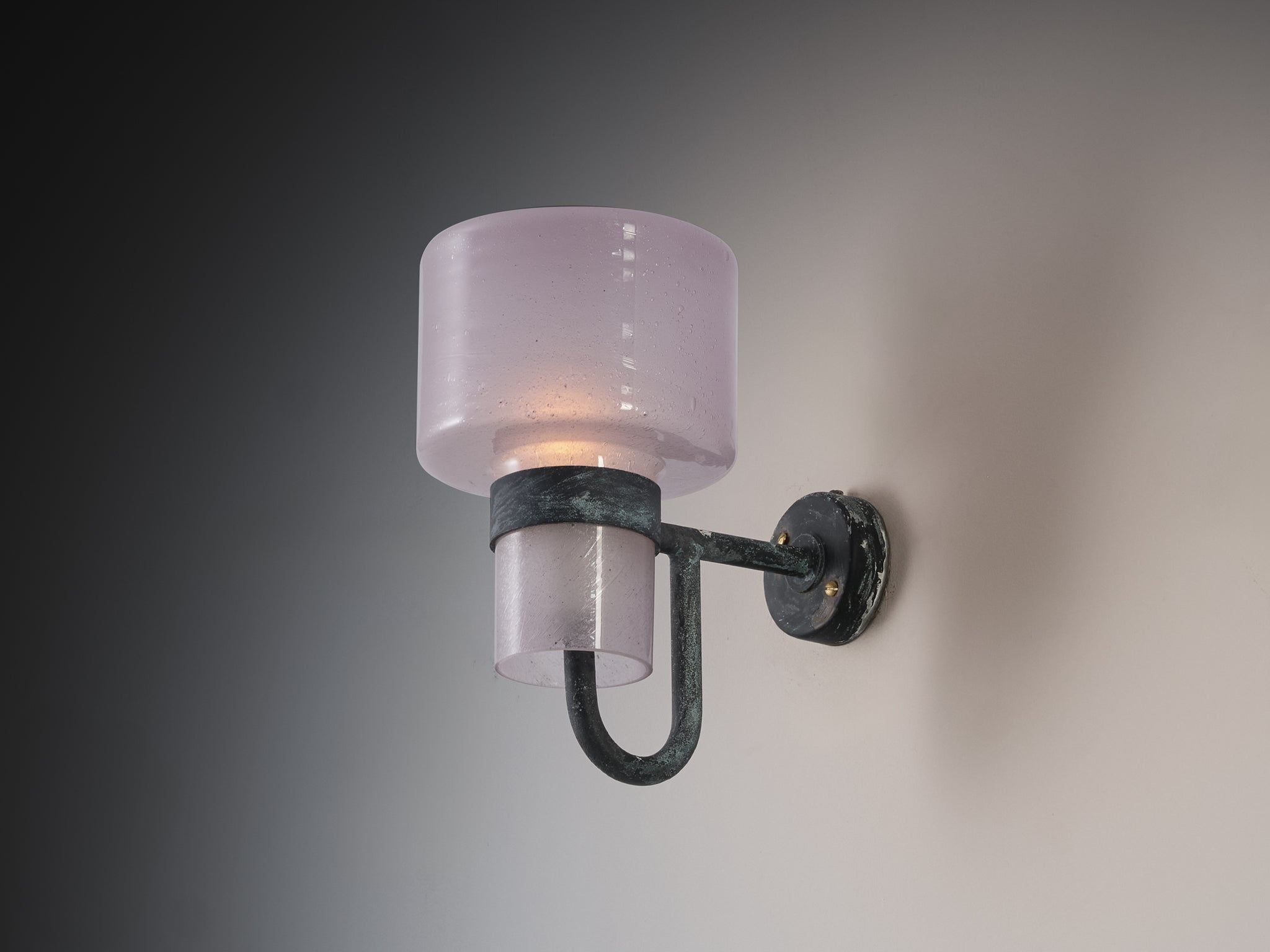 Hans-Agne Jakobsson 'V-138' Wall Light in Copper and Blown Glass Lighting Morentz