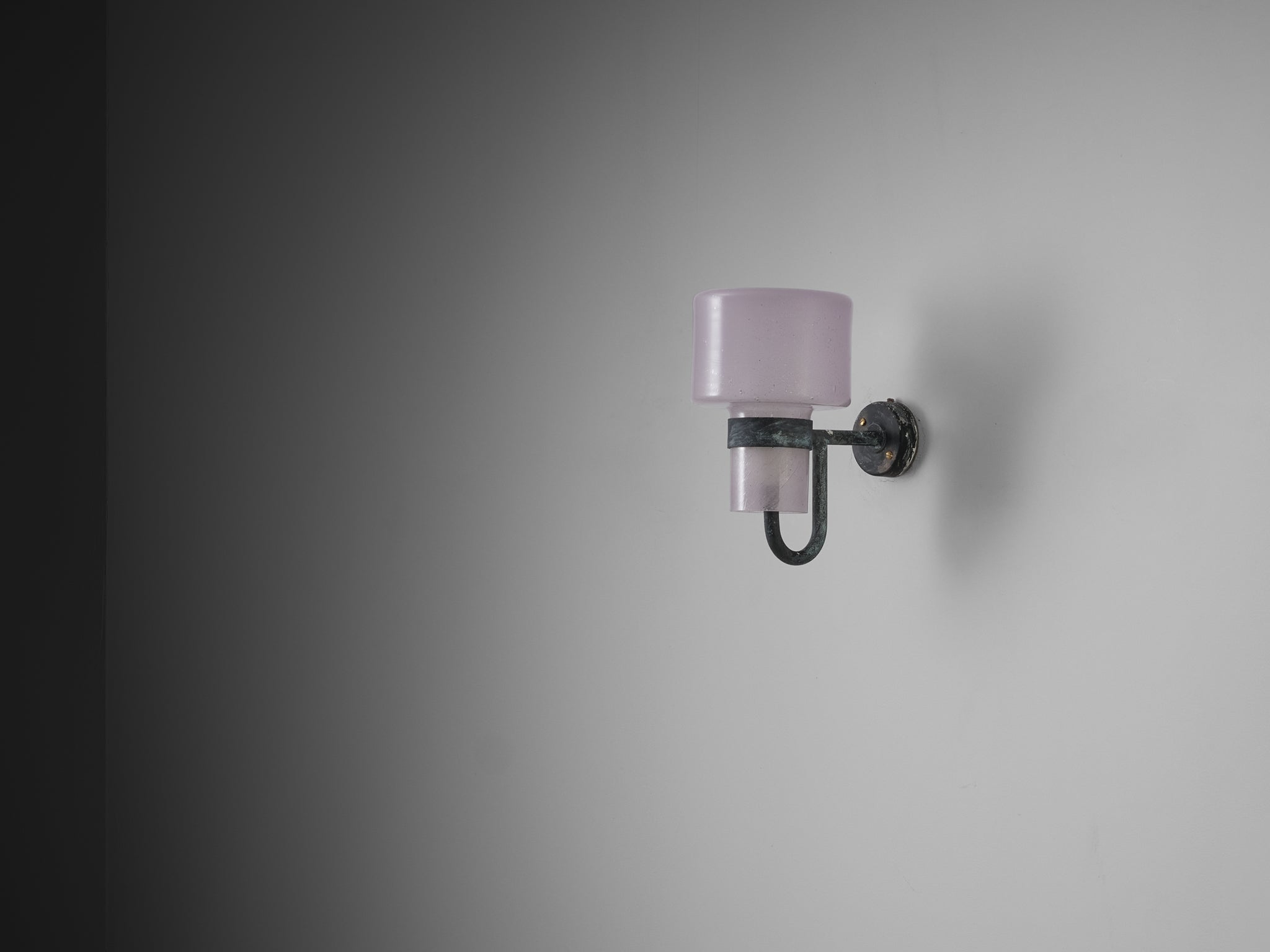 Hans-Agne Jakobsson 'V-138' Wall Light in Copper and Blown Glass Lighting Morentz