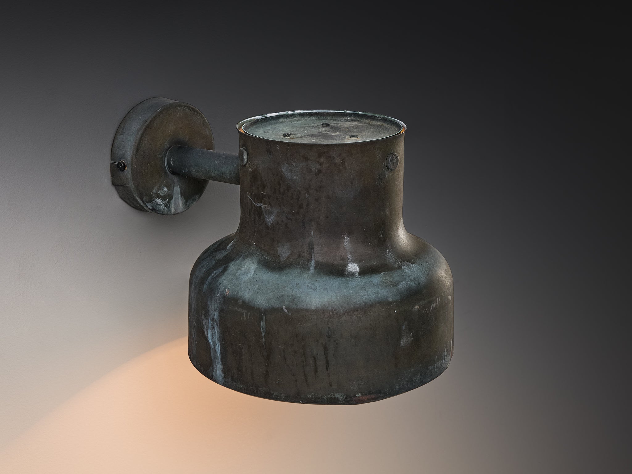 Anders Pehrson for Ateljé Lyktan Bumling Utomhus Pair of Wall Lights in Copper Lighting Morentz
