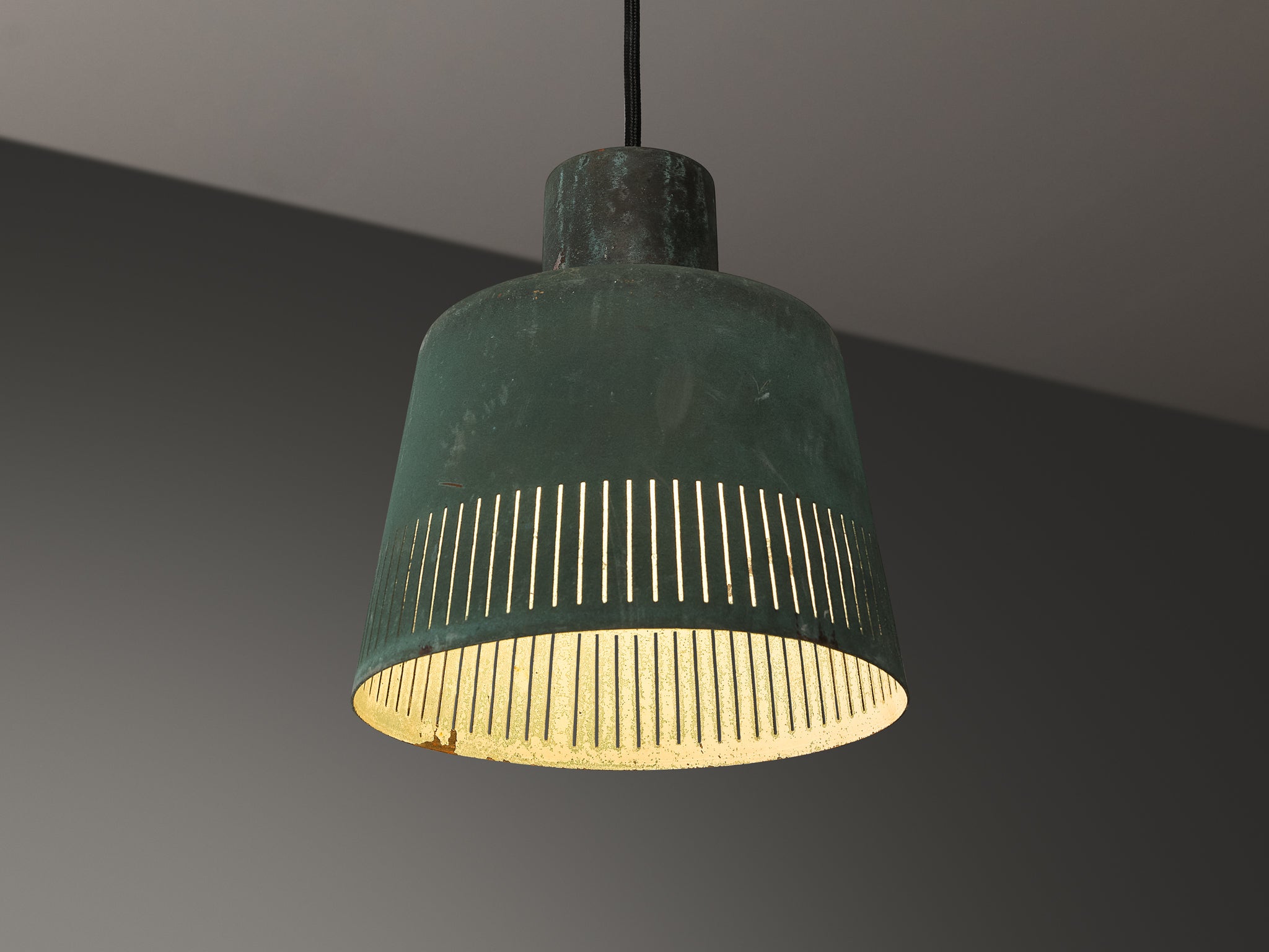 Hans Bergström for Ateljé Lyktan Pendants in Patinated Copper Lighting Morentz