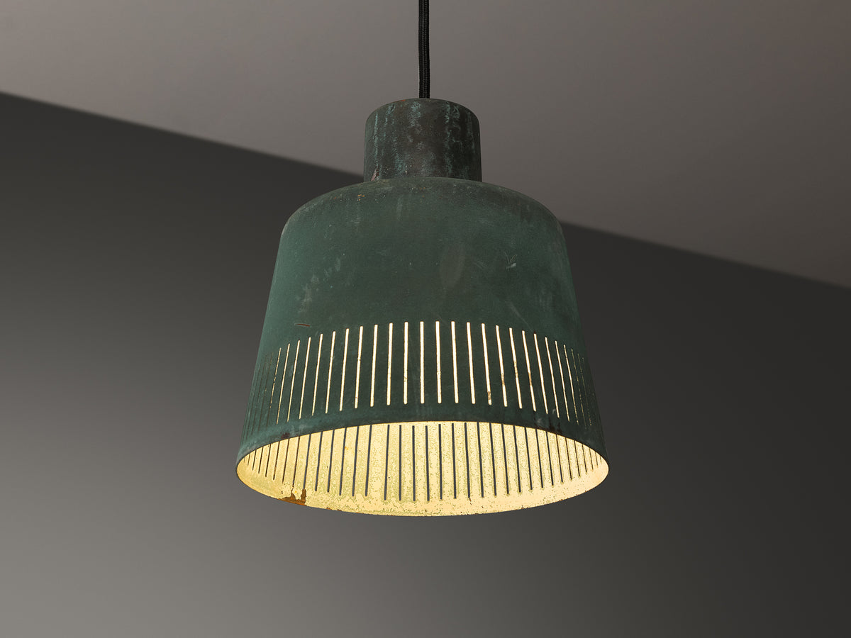 Hans Bergström for Ateljé Lyktan Pendants in Patinated Copper Lighting Morentz
