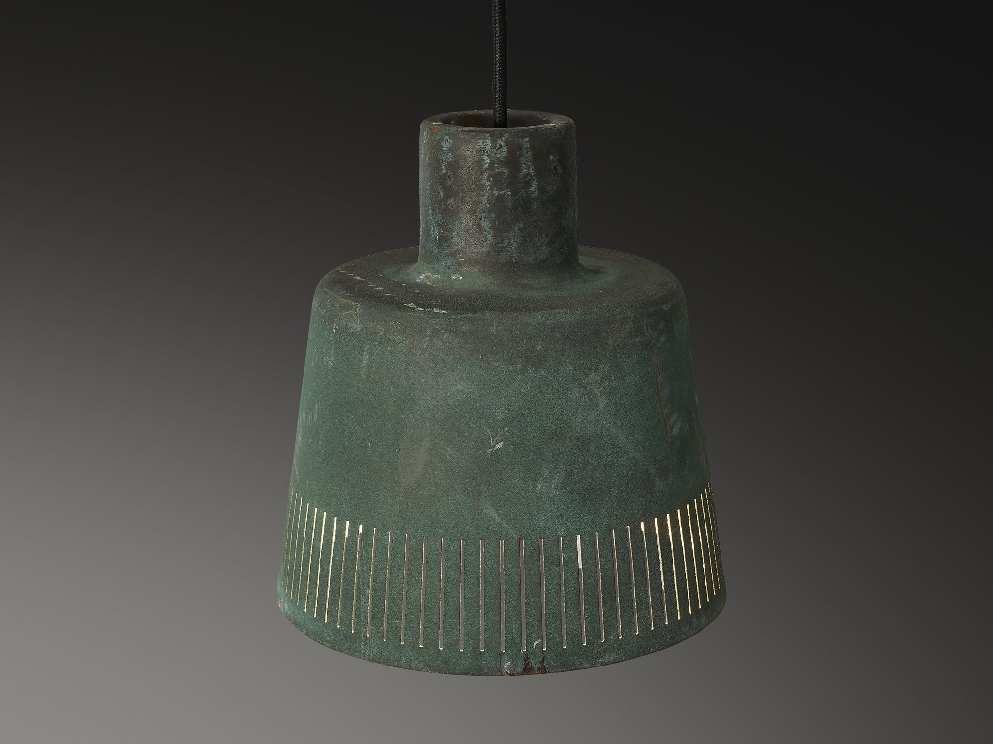 Hans Bergström for Ateljé Lyktan Pendants in Patinated Copper Lighting Morentz