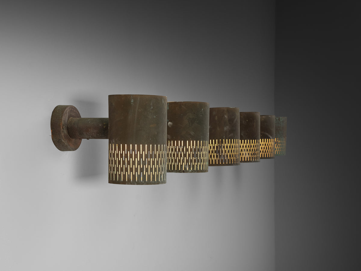 Hans Bergström for Ateljé Lyktan '1040/1070-U' Wall Lights in Copper Lighting Morentz
