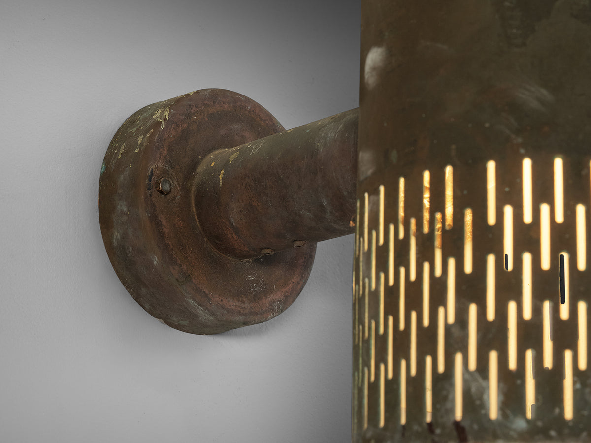 Hans Bergström for Ateljé Lyktan '1040/1070-U' Wall Lights in Copper Lighting Morentz