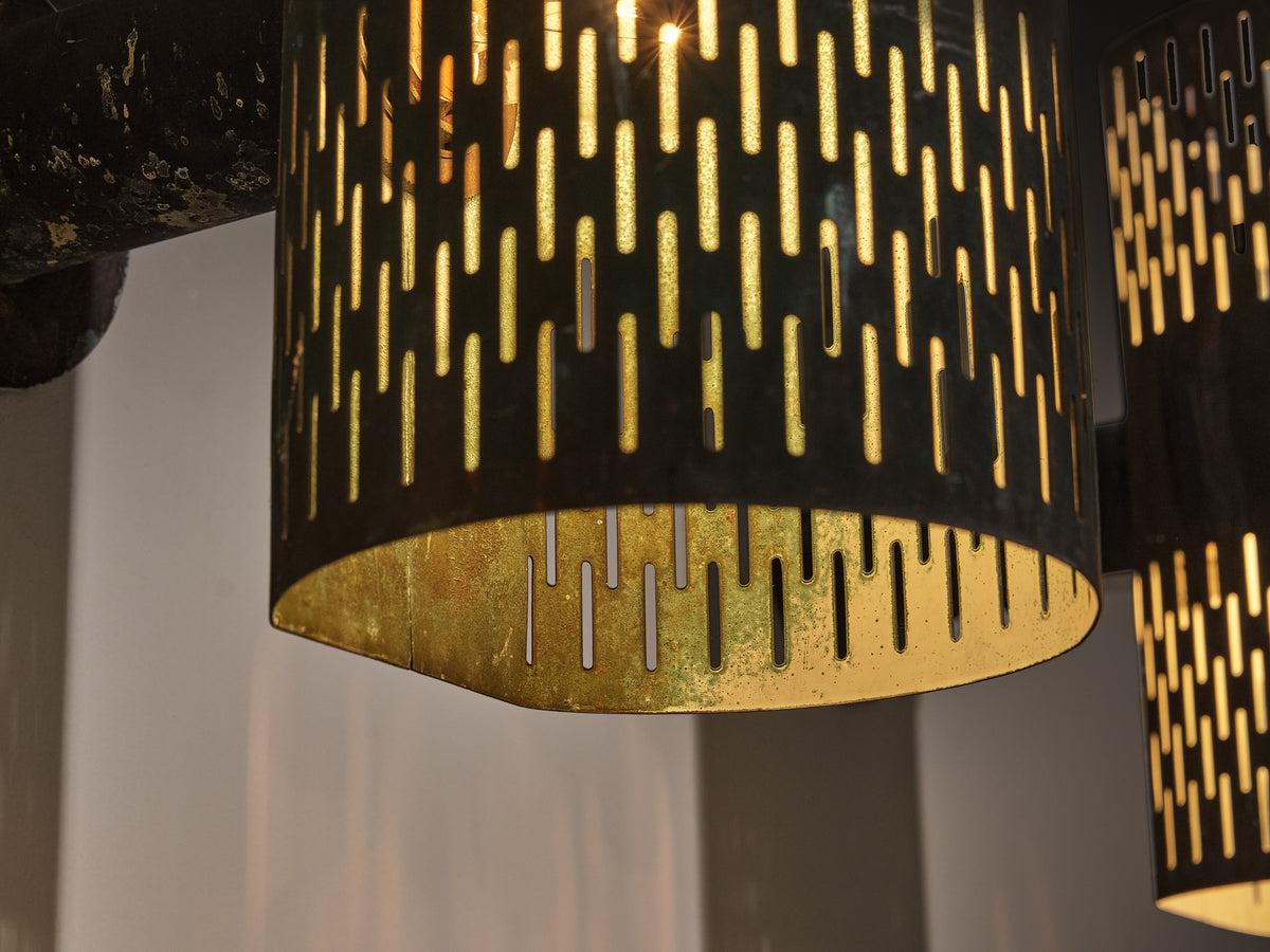 Hans Bergström for Ateljé Lyktan '1040 U' Wall Lights in Patinated Copper Lighting Morentz
