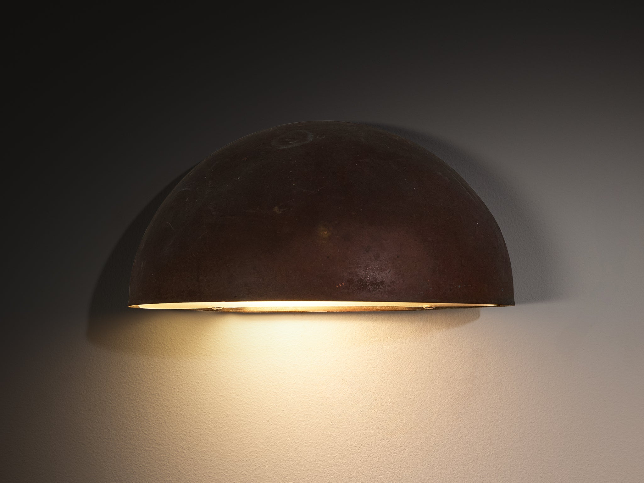 Scandinavian Modern Dome Shaped Wall Lights in Copper Lighting Morentz