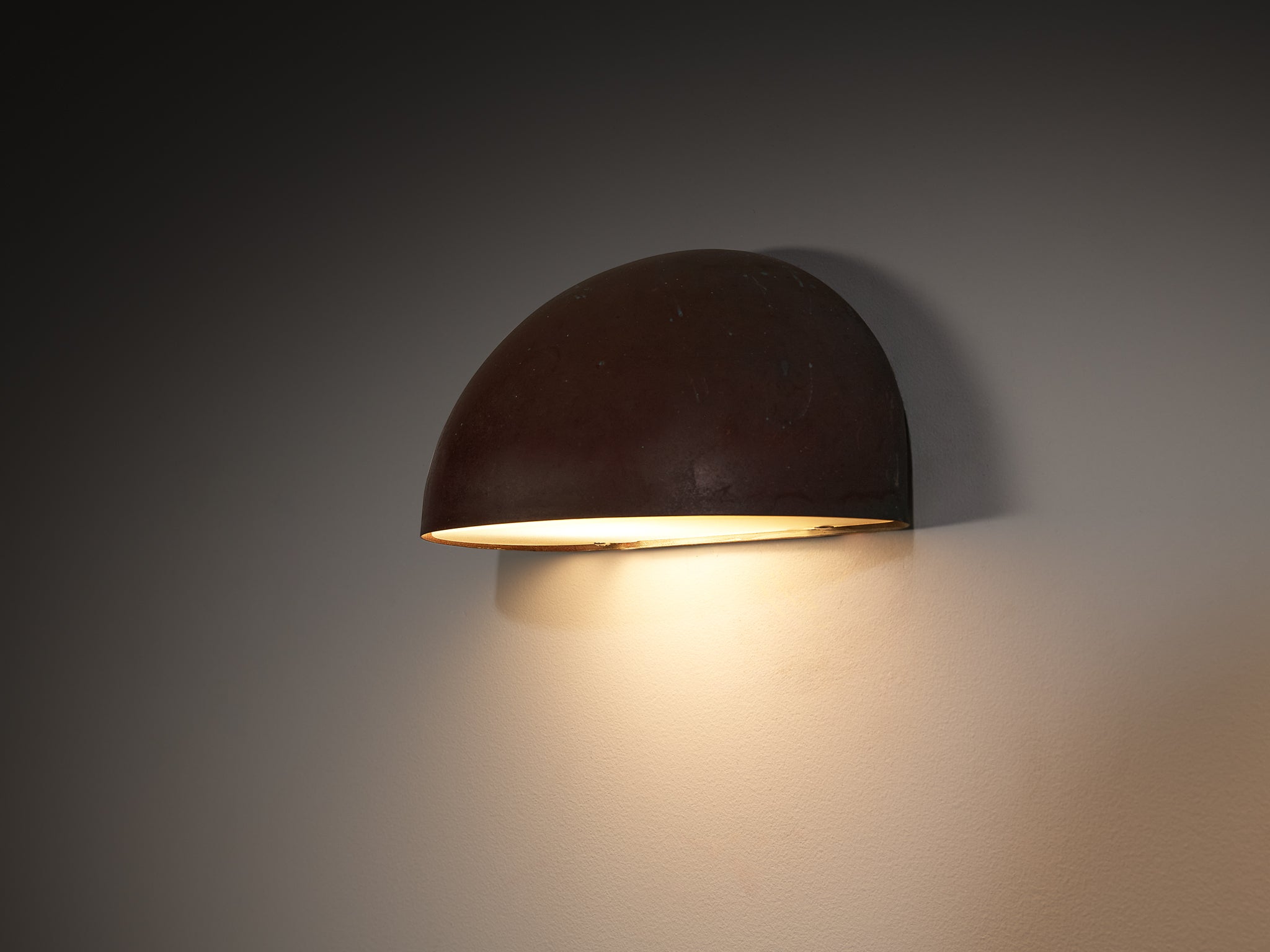 Scandinavian Modern Dome Shaped Wall Lights in Copper Lighting Morentz