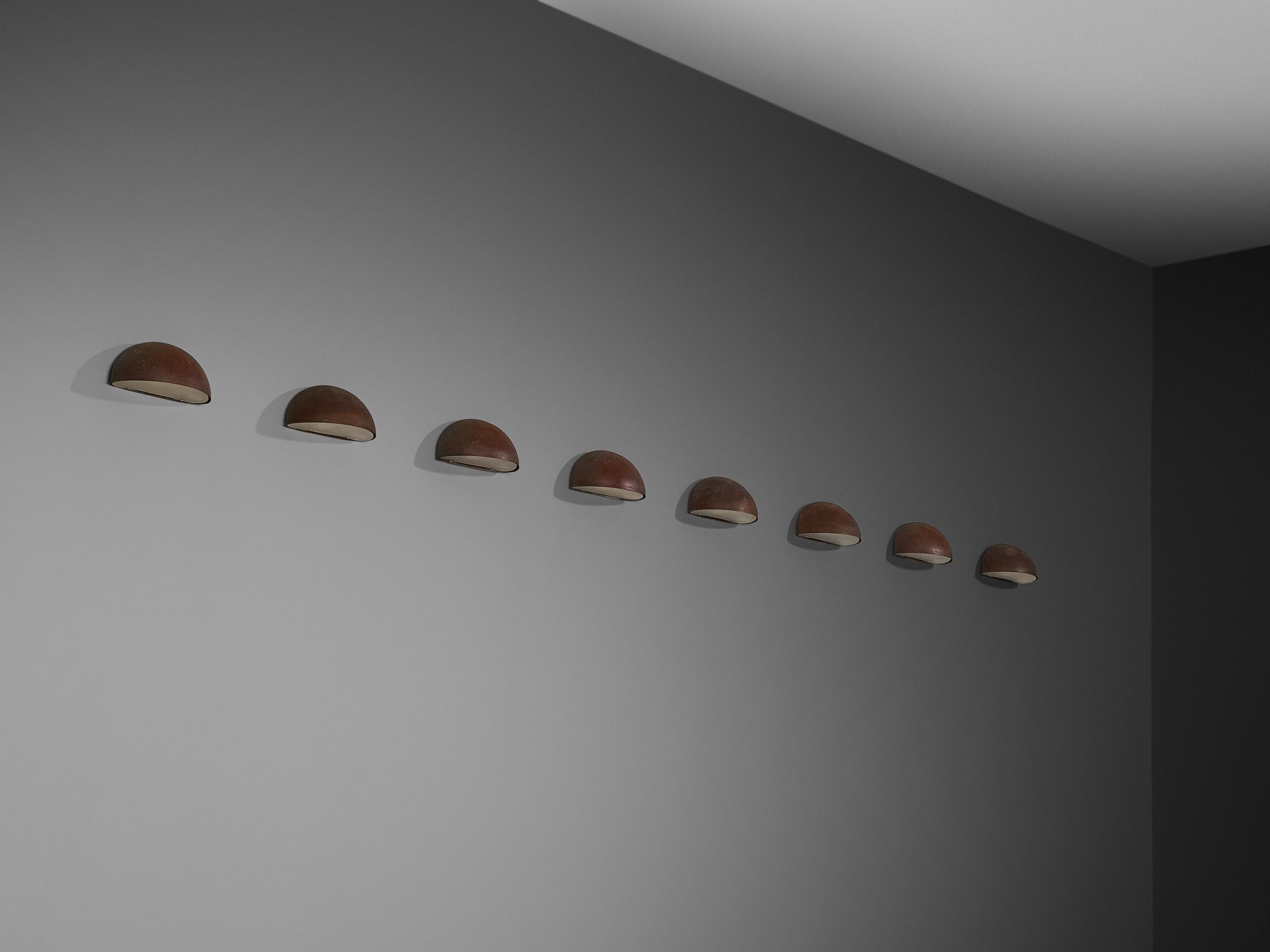 Scandinavian Modern Dome Shaped Wall Lights in Copper Lighting Morentz