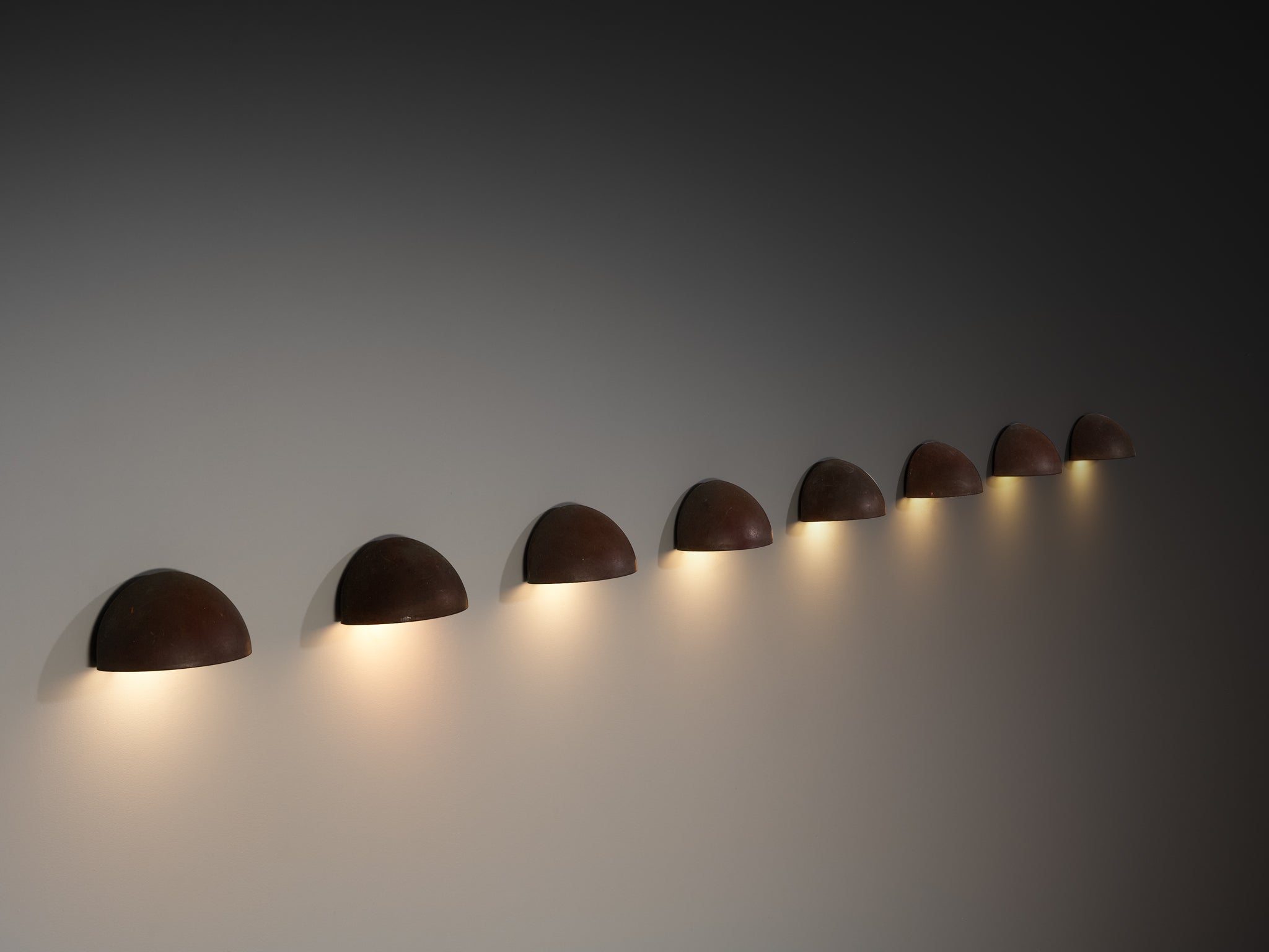 Scandinavian Modern Dome Shaped Wall Lights in Copper Lighting Morentz