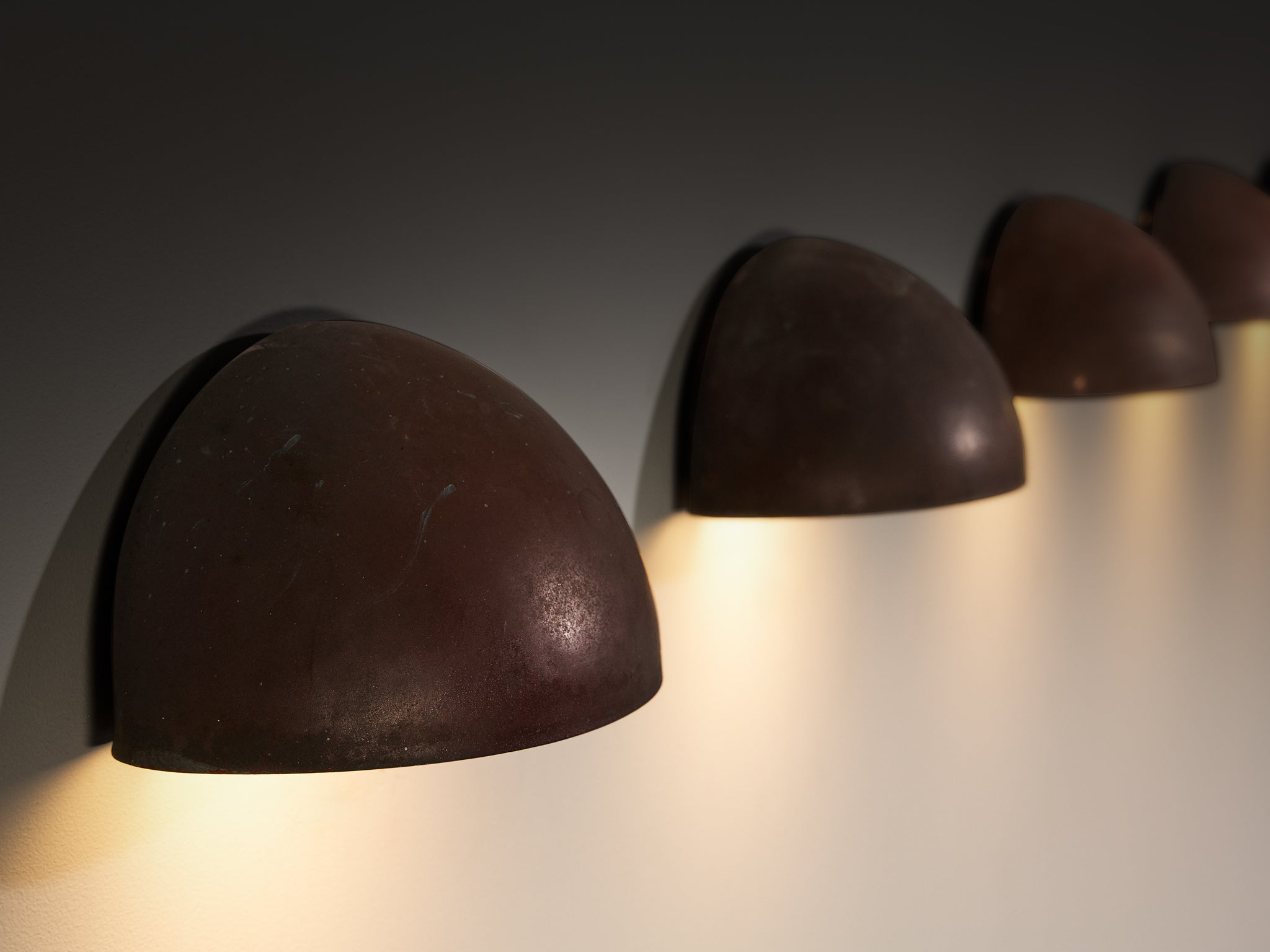 Scandinavian Modern Dome Shaped Wall Lights in Copper Lighting Morentz