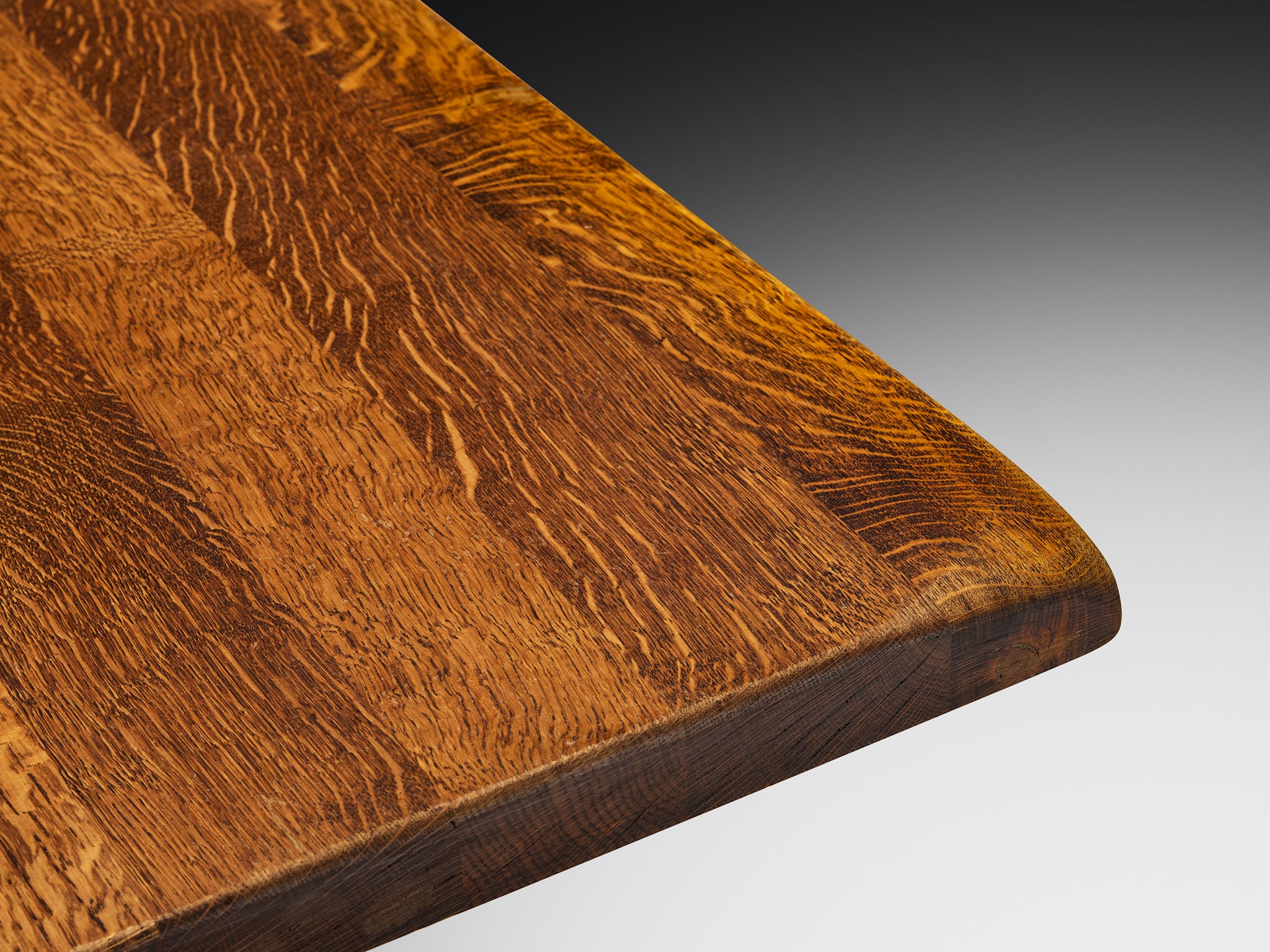 Extendable Mid-Century Dining Rustic Modern Table in Oak Tables Morentz