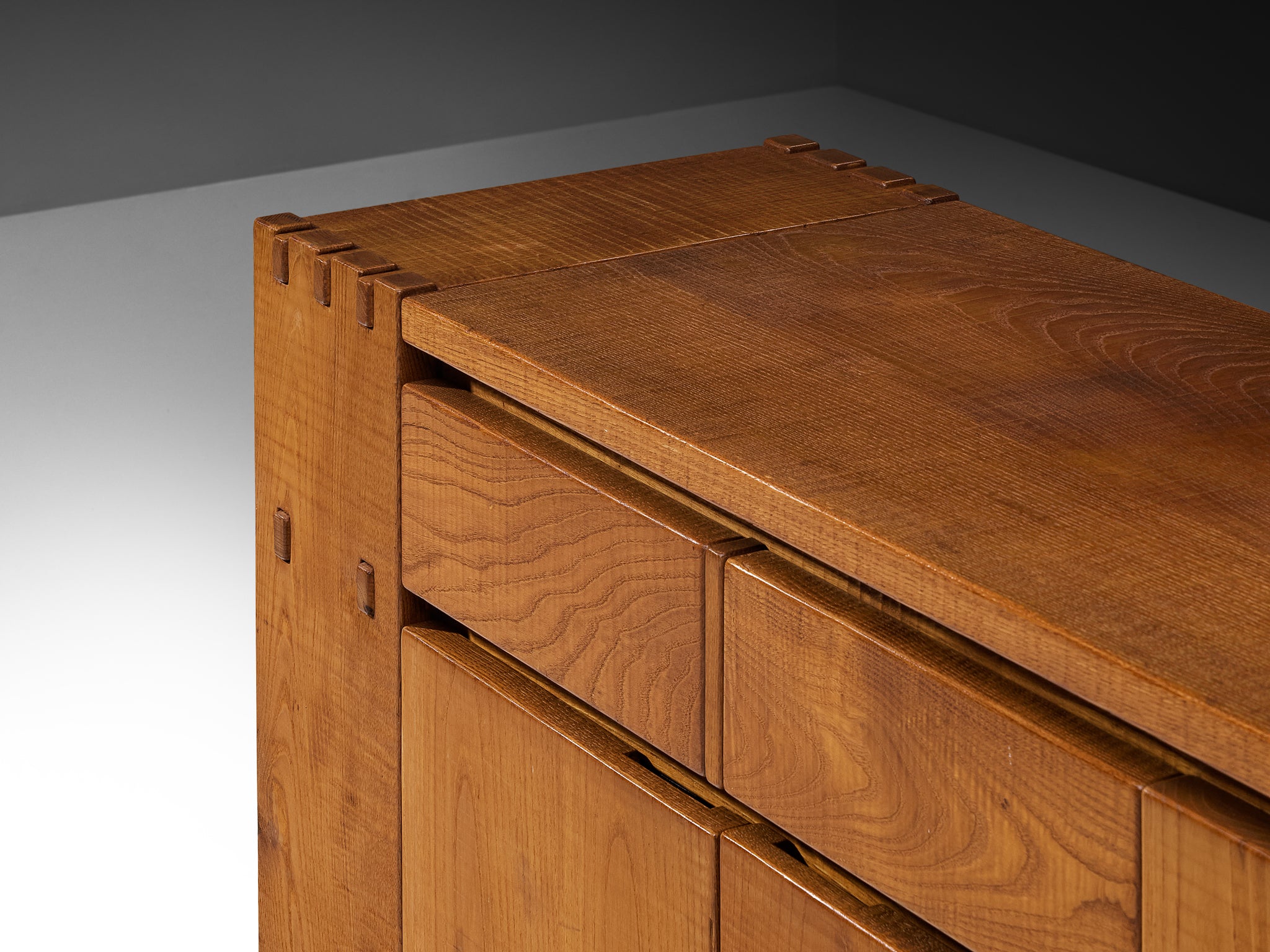 Giuseppe Rivadossi Hand-Carved Sideboard in Oak Case pieces and storage cabinets Morentz