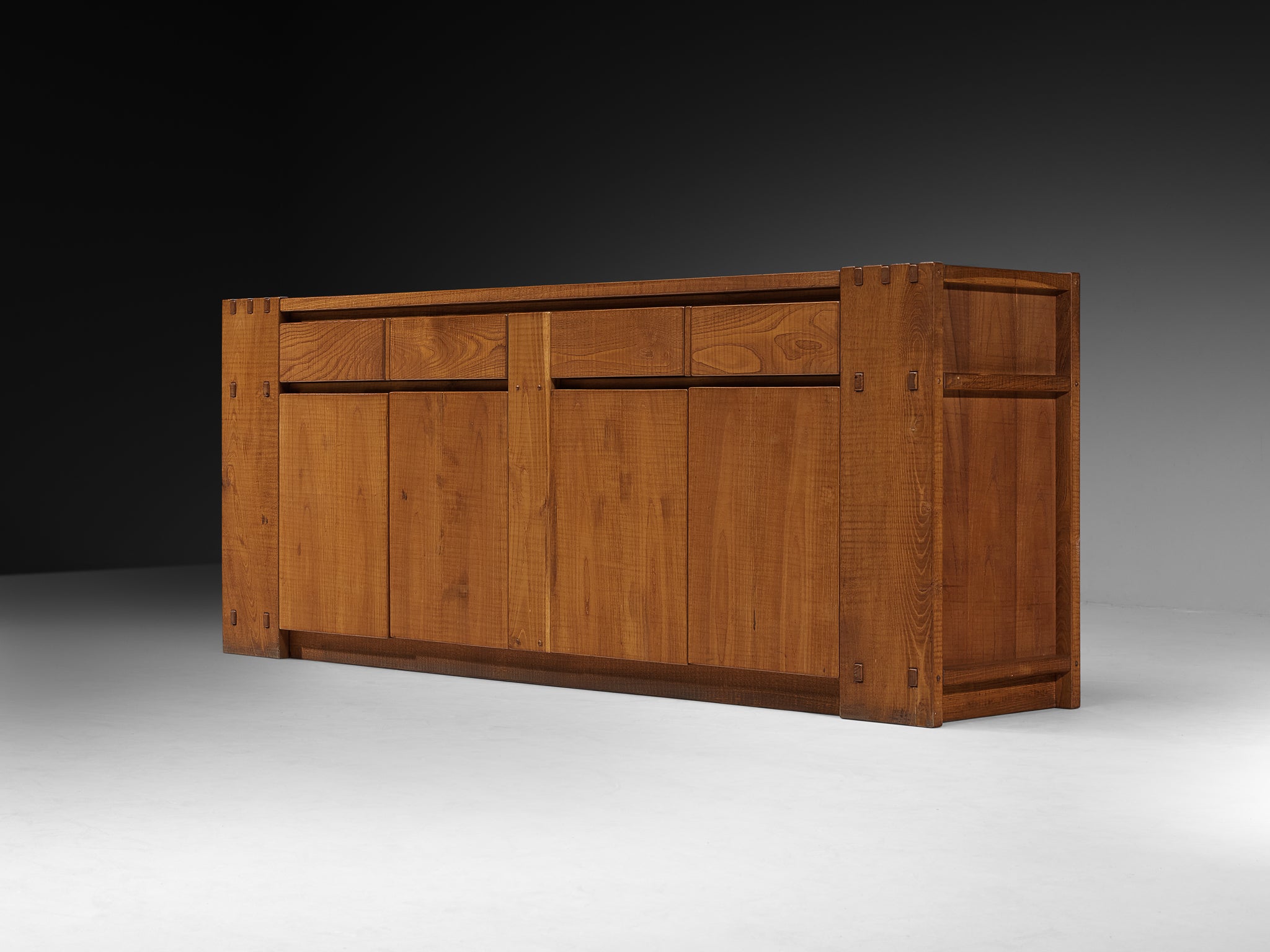 Giuseppe Rivadossi Hand-Carved Sideboard in Oak Case pieces and storage cabinets Morentz