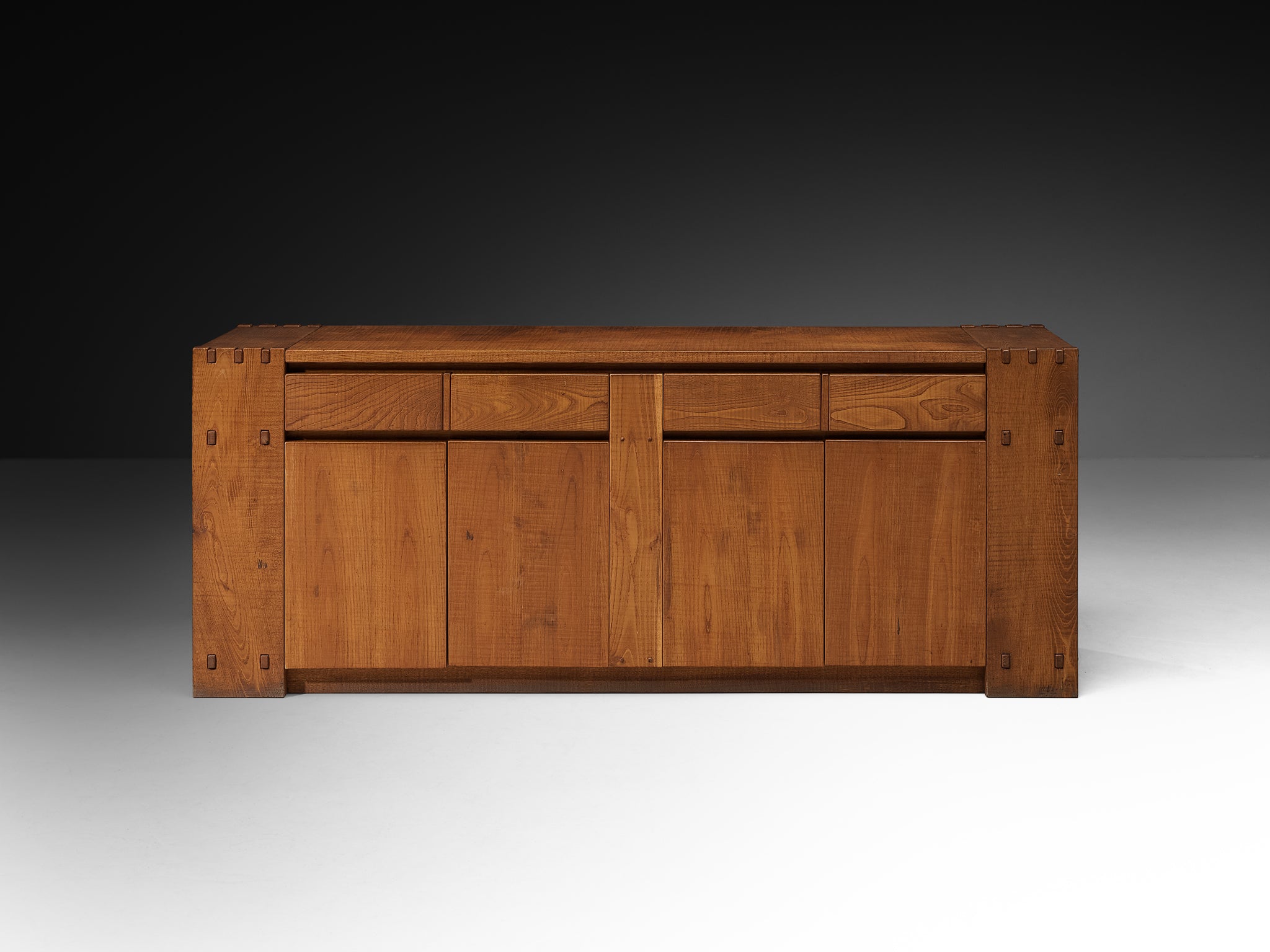 Giuseppe Rivadossi Hand-Carved Sideboard in Oak Case pieces and storage cabinets Morentz