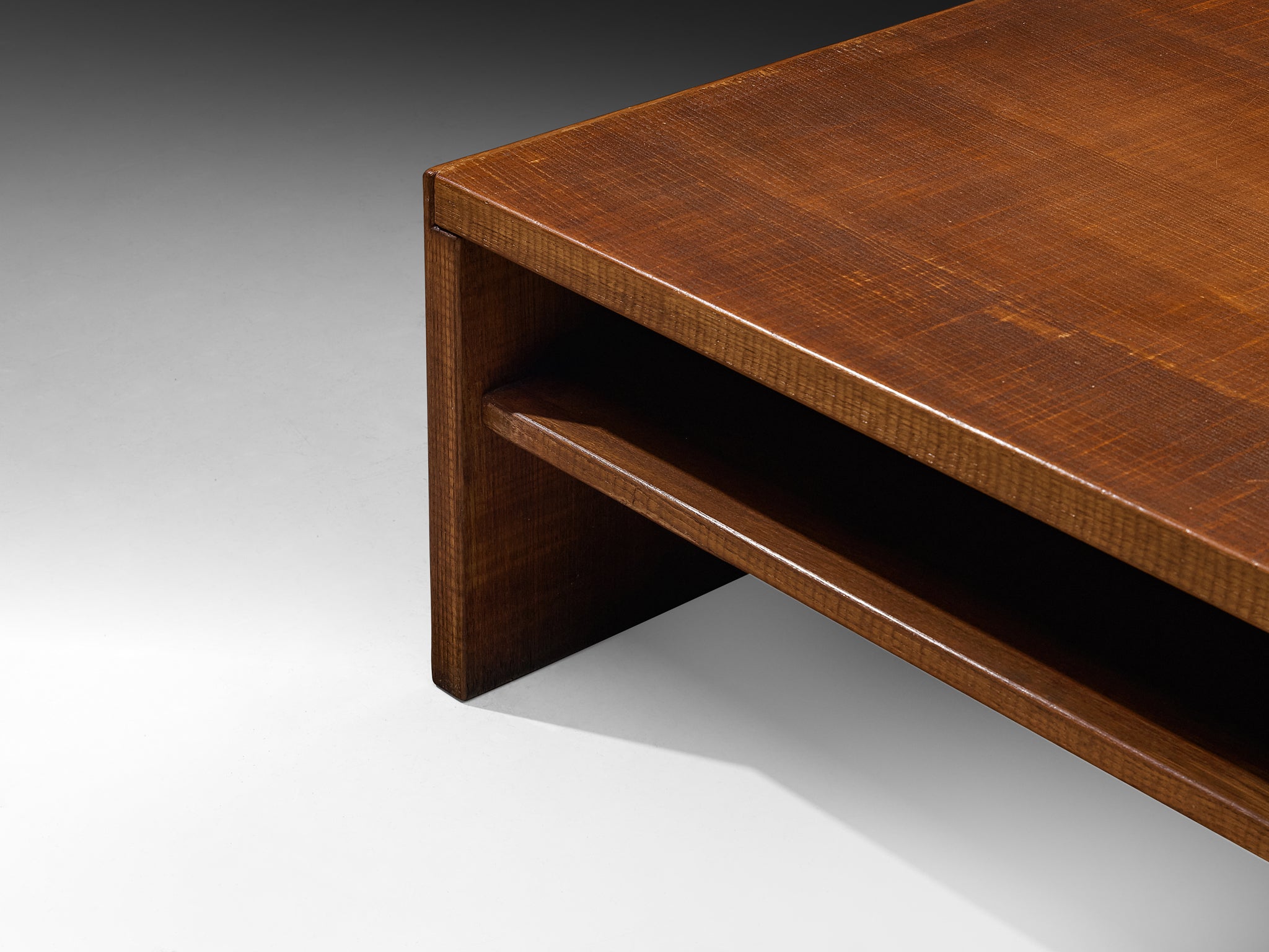 Giuseppe Rivadossi for Officina Rivadossi Architectural Square Oak Coffee Table Tables Morentz