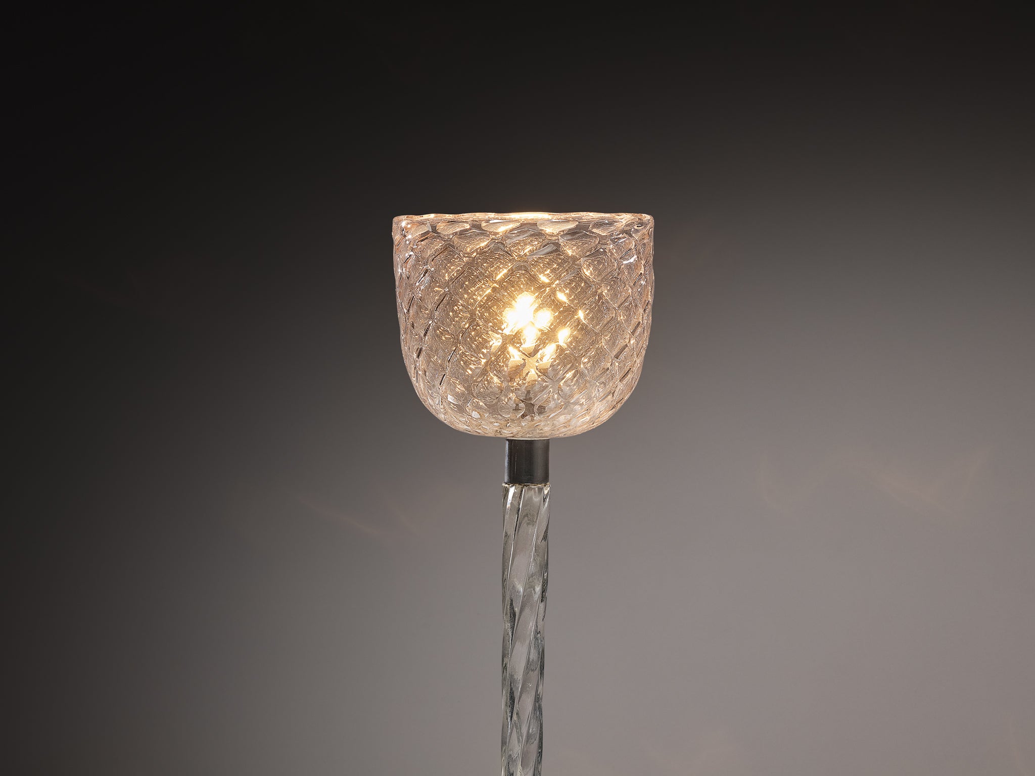 Seguso Vetri d’Arte Rare Italian Floor Lamp in Murano Glass 1930s Lighting Morentz