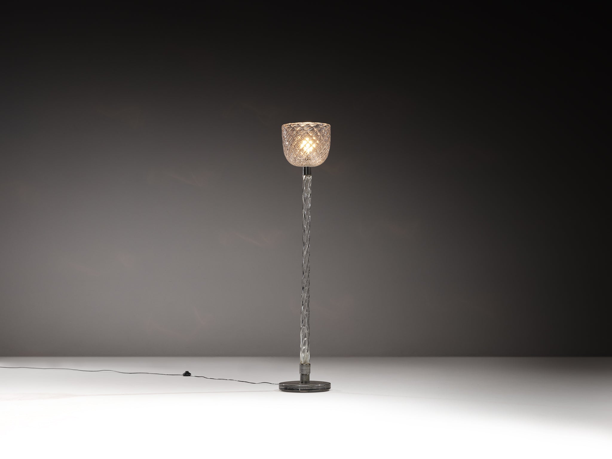 Seguso Vetri d’Arte Rare Italian Floor Lamp in Murano Glass 1930s Lighting Morentz