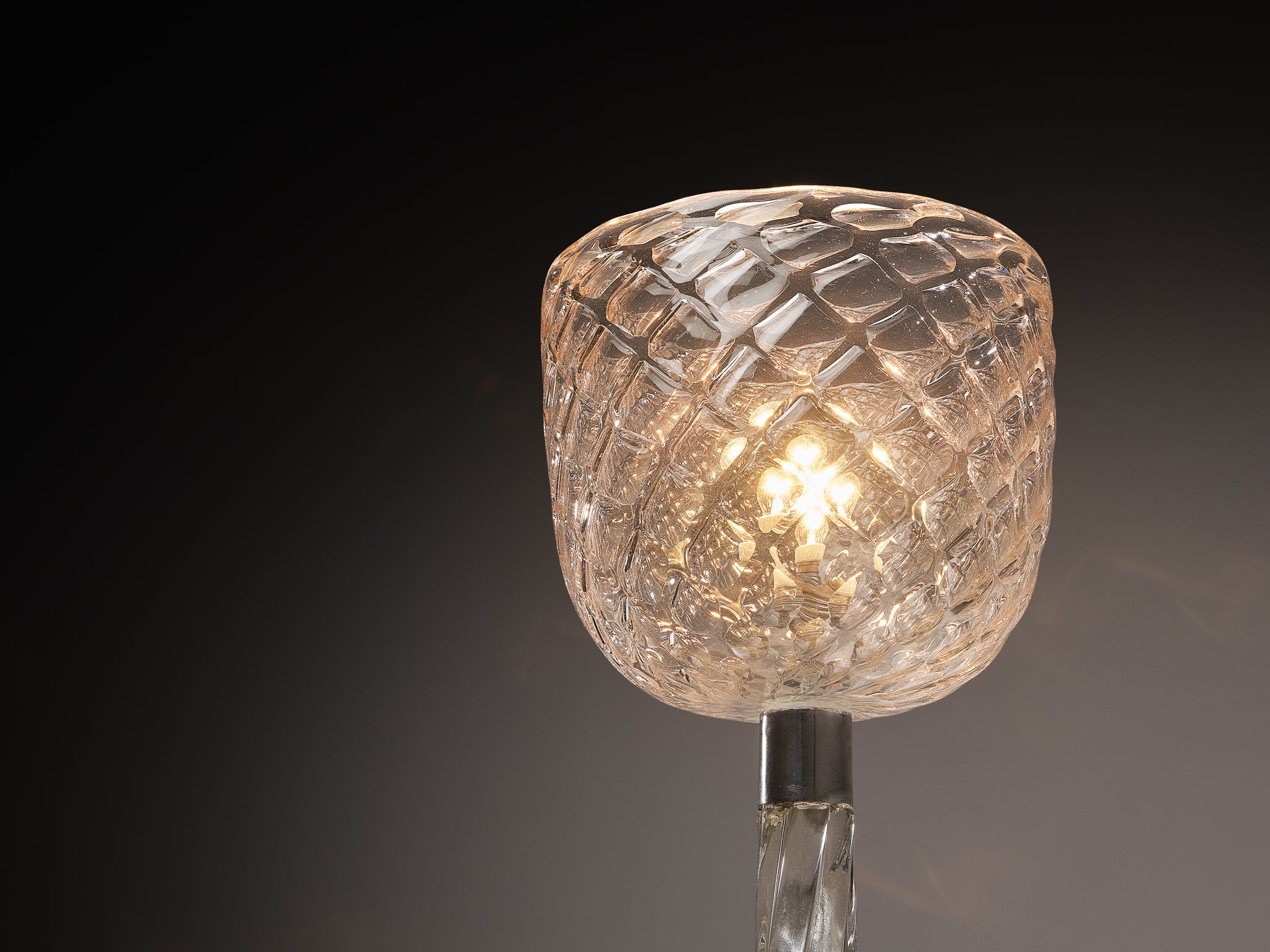 Seguso Vetri d’Arte Rare Italian Floor Lamp in Murano Glass 1930s Lighting Morentz