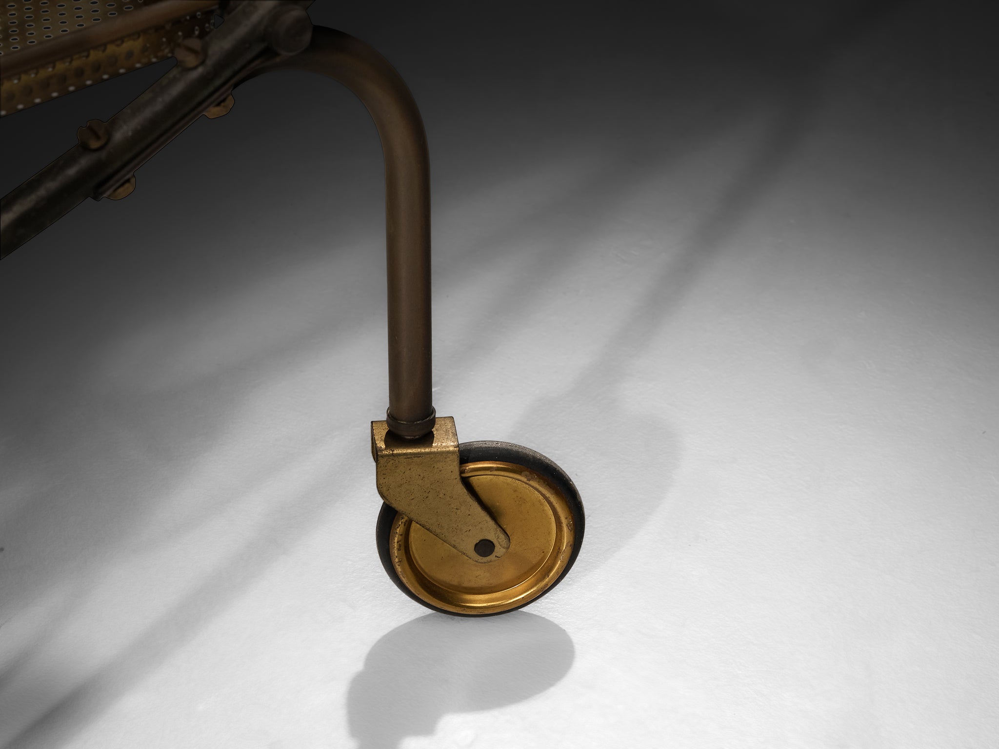 Swedish 1950s Tea Trolley in Brass Tables Morentz