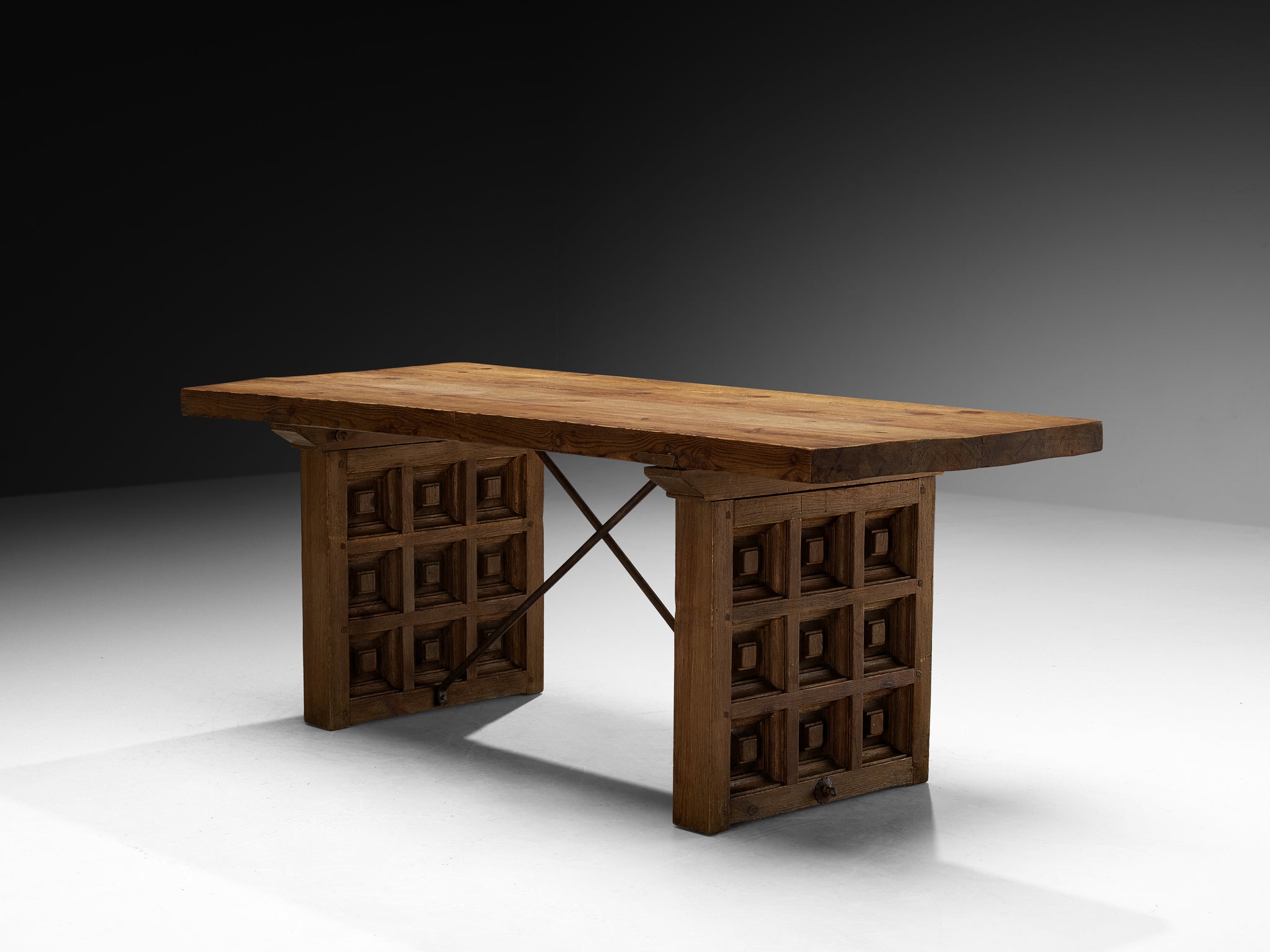 Biosca Spanish Dining Table in Stained Pine Tables Morentz