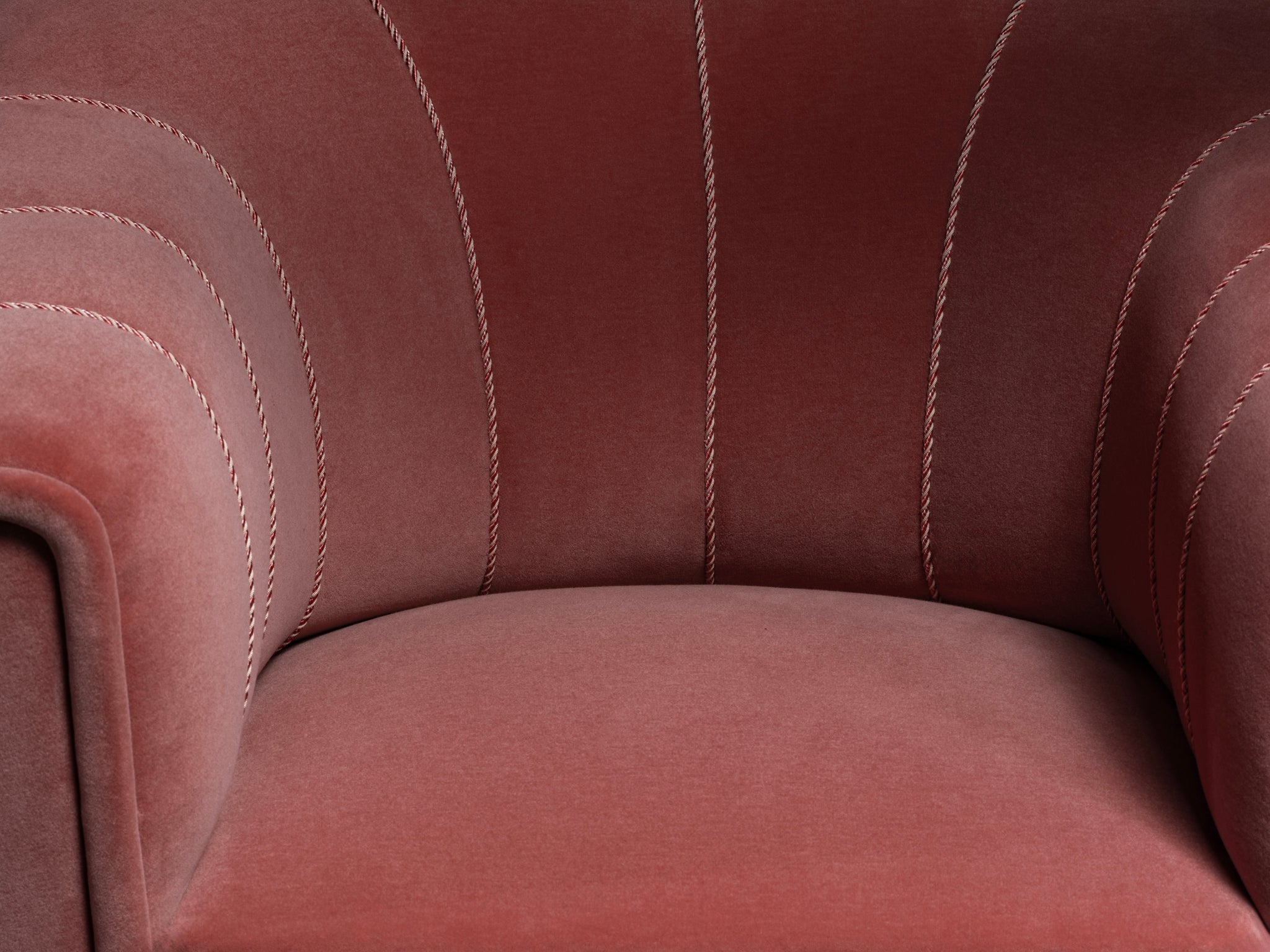 Rare Otto Schulz for Boet Lounge Chair in Pink Wool Velvet