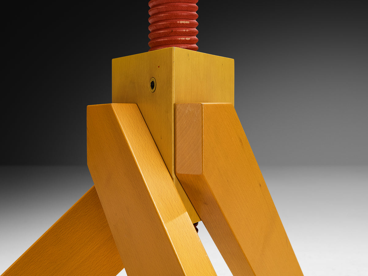 Vico Magistretti for De Padova 'Vidun' Dining Table with Colorful Geometric Base Tables Morentz